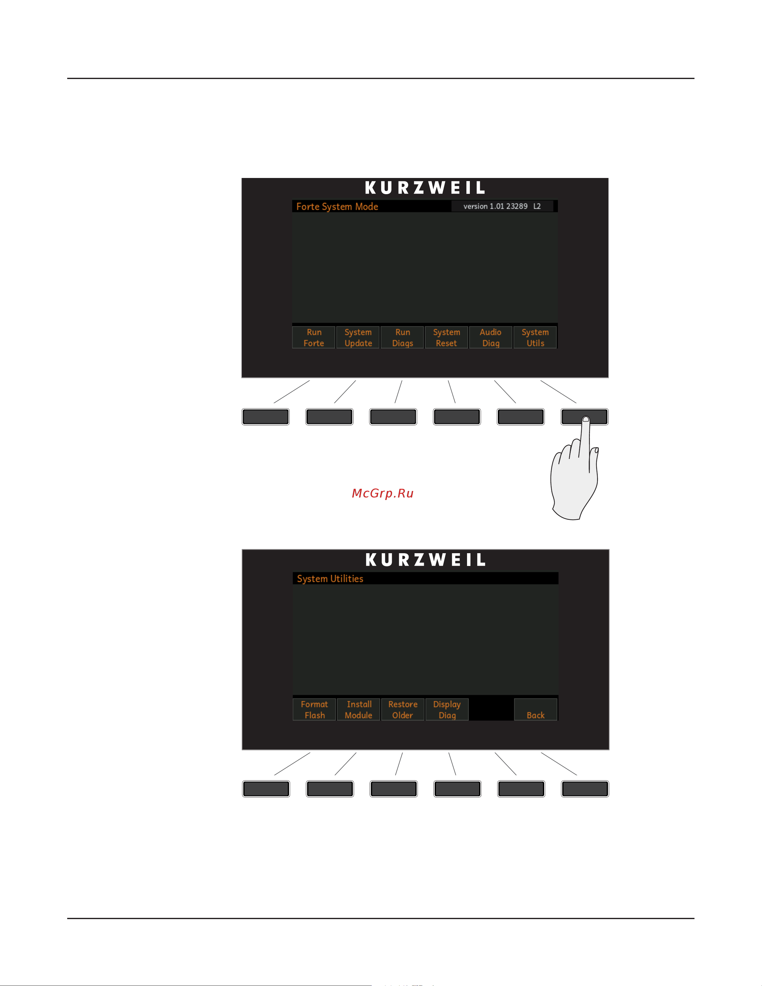 Kurzweil FORTE [197/244] System utilities