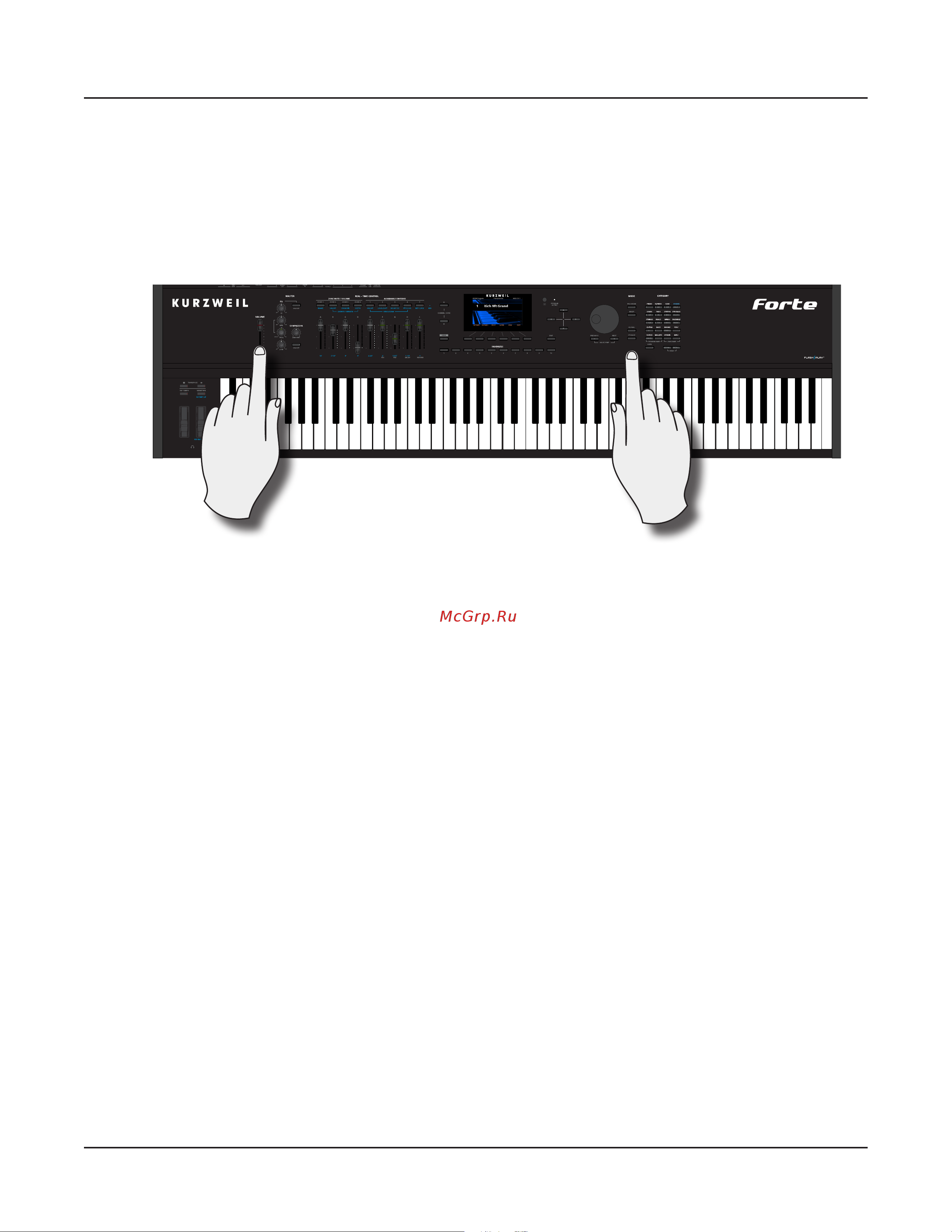 Kurzweil FORTE [22/244] Using the forte forte7
