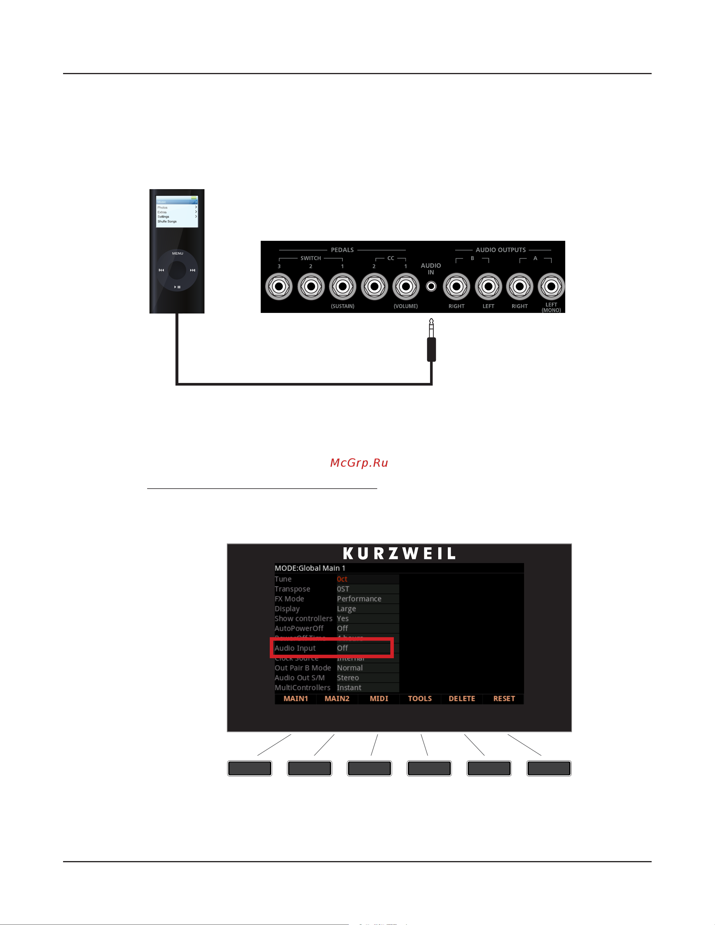 Kurzweil FORTE [47/244] Audio in