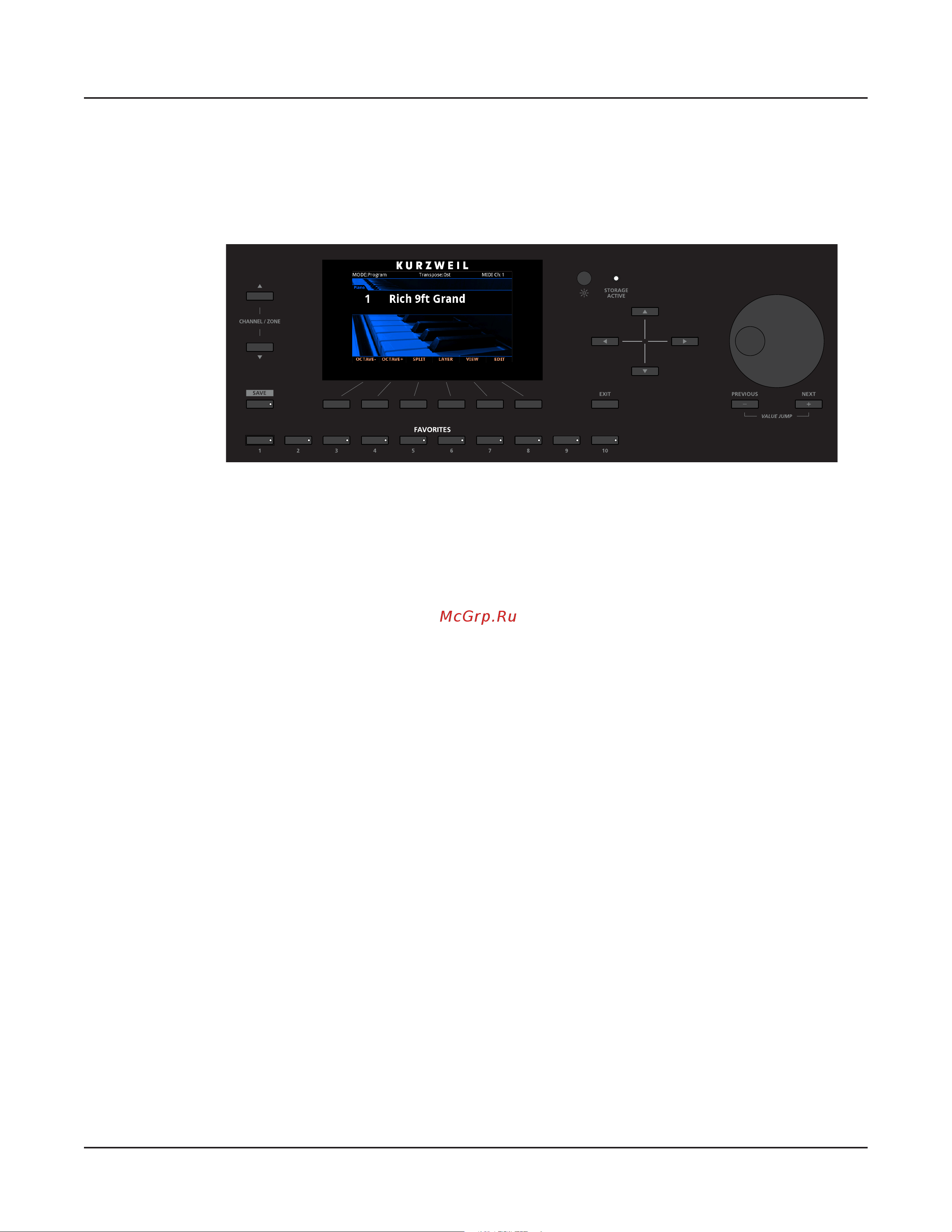 Kurzweil FORTE [49/244] Navigation