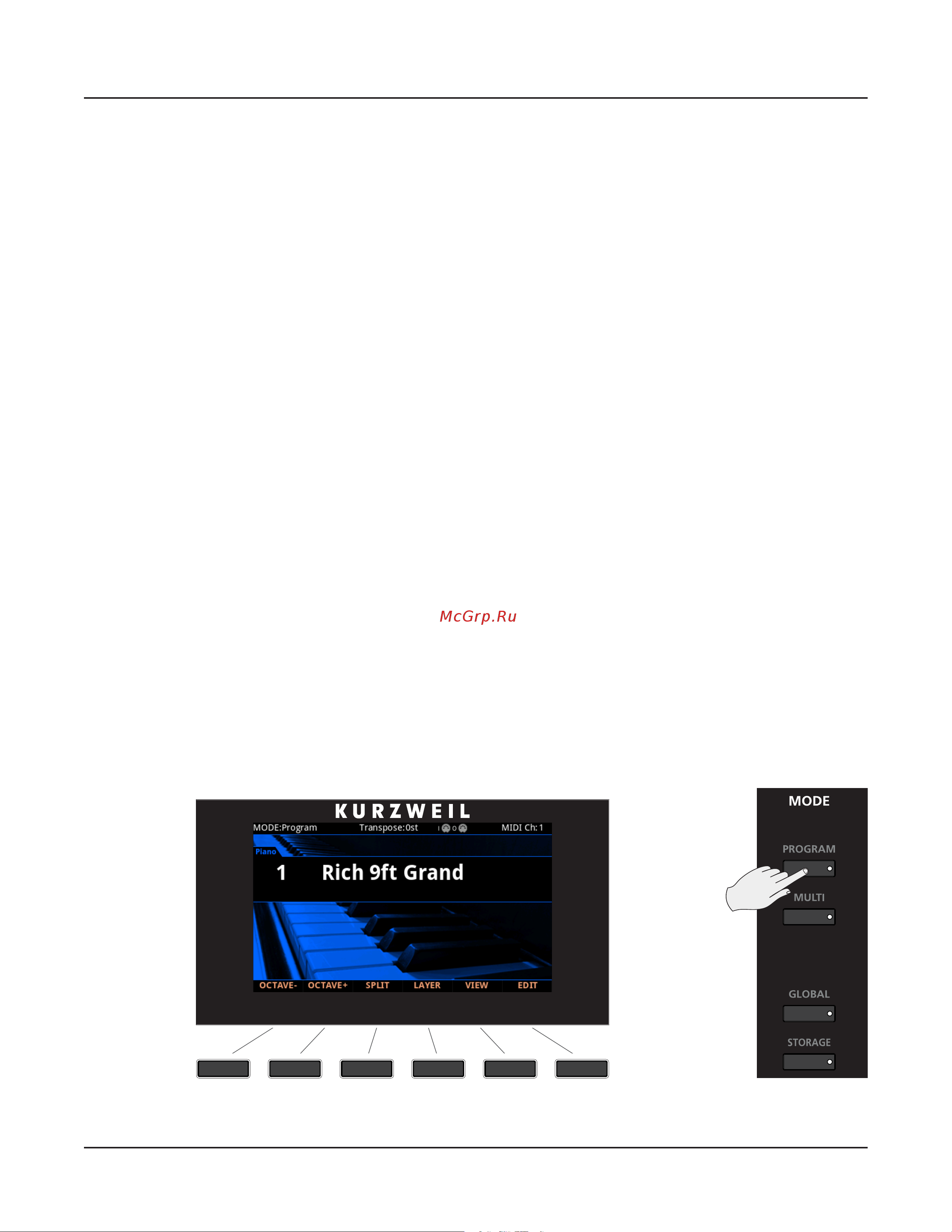 Kurzweil FORTE [66/244] Program mode