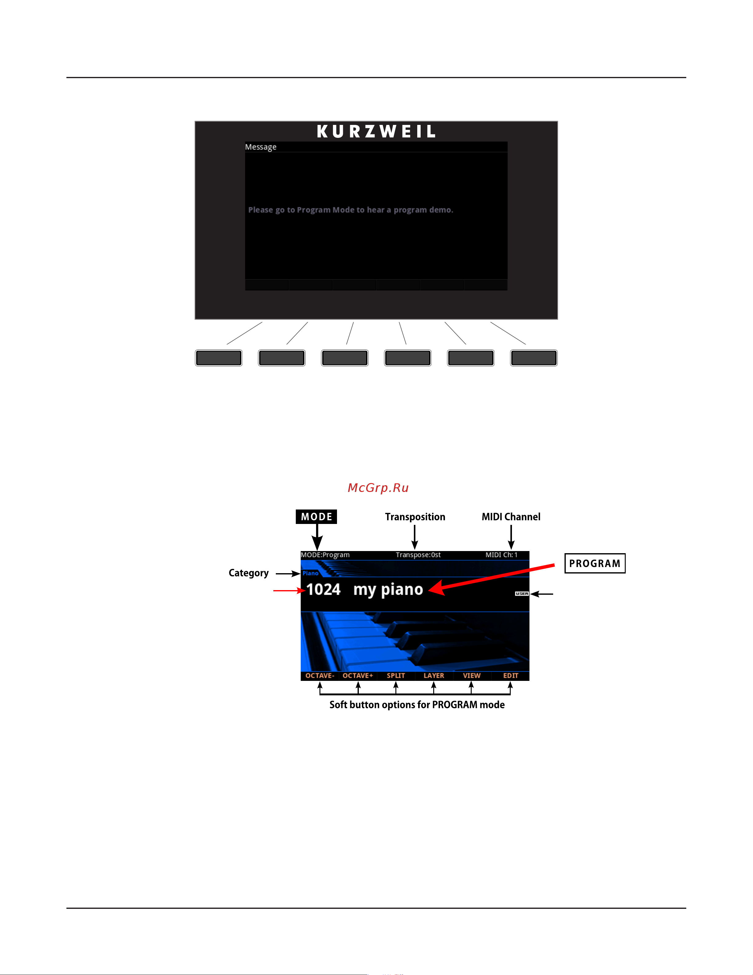 Kurzweil FORTE [69/244] The color display
