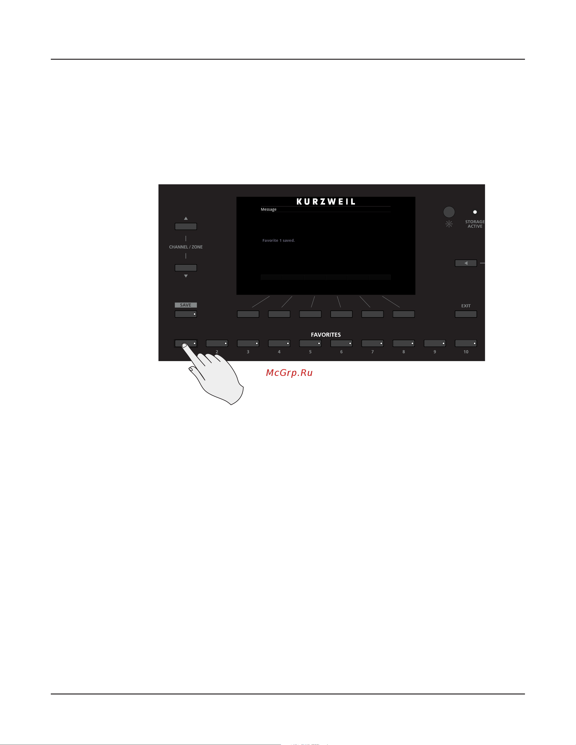 Kurzweil FORTE [74/244] Choosing favorites