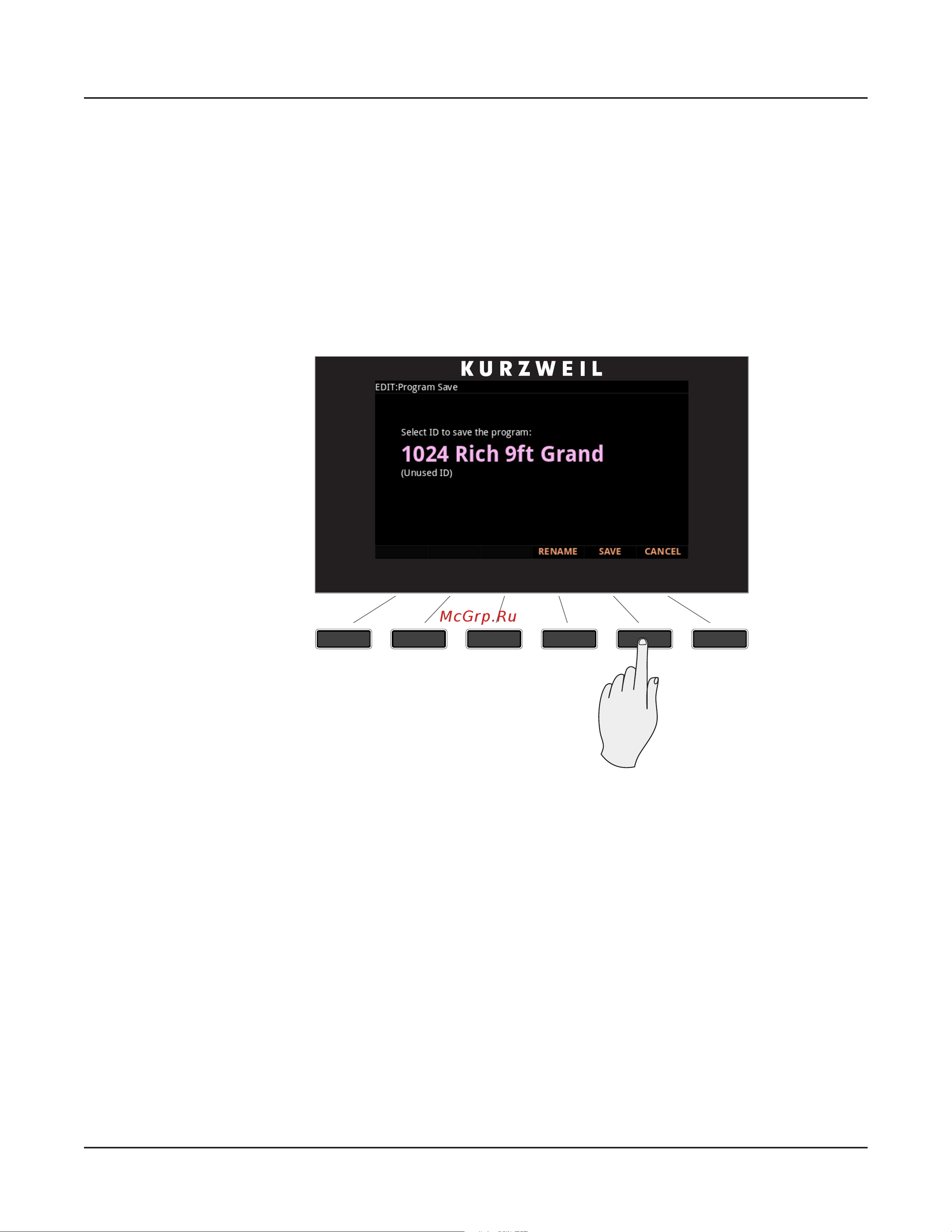 Kurzweil FORTE [89/244] Saving a user program