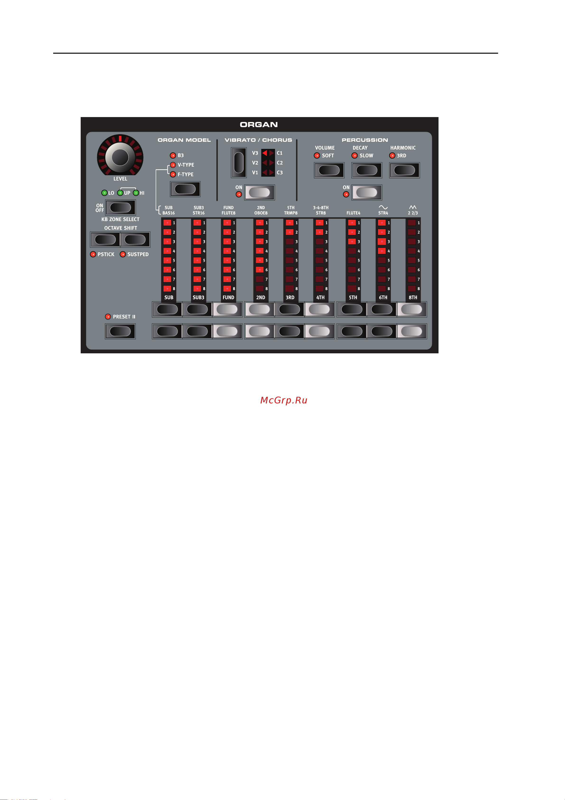 CLAVIA DMI AB CLAVIA NORD Stage 2 EX HP76 [26/101] The organ section