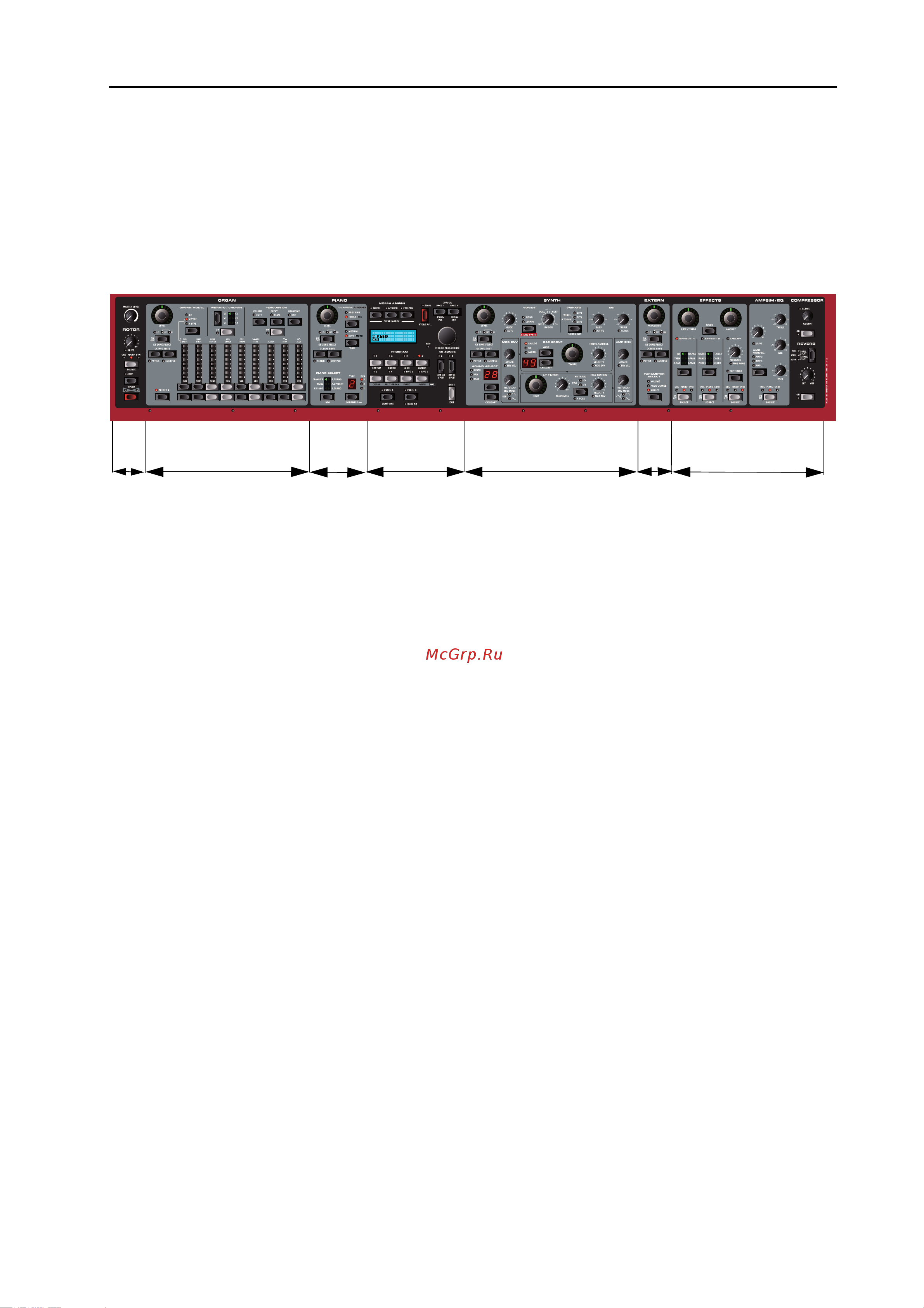 CLAVIA DMI AB CLAVIA NORD Stage 2 EX 88 [9/101] The organ section
