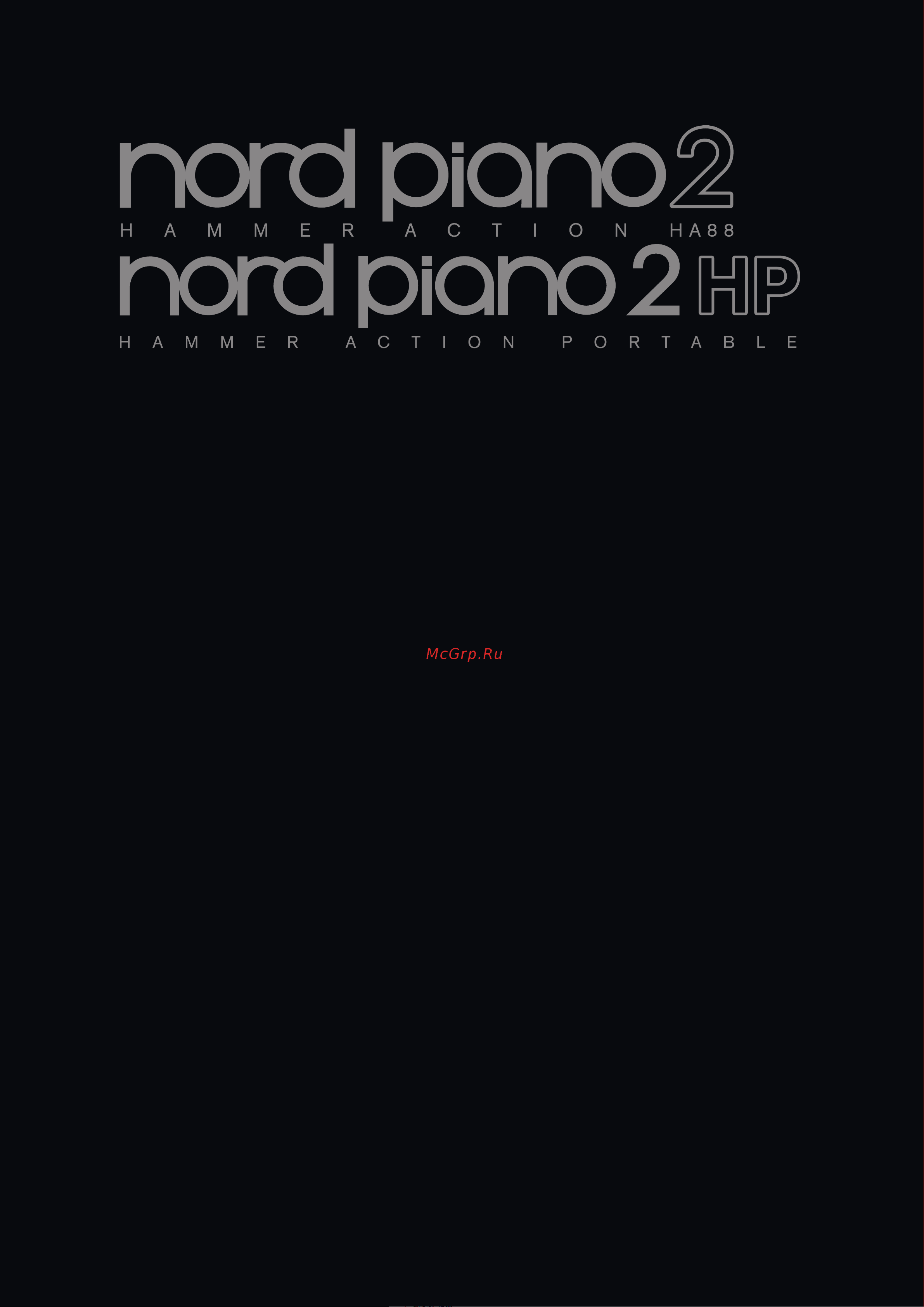 CLAVIA DMI AB CLAVIA NORD Piano 2 HA88 Руководство по эксплуатации онлайн