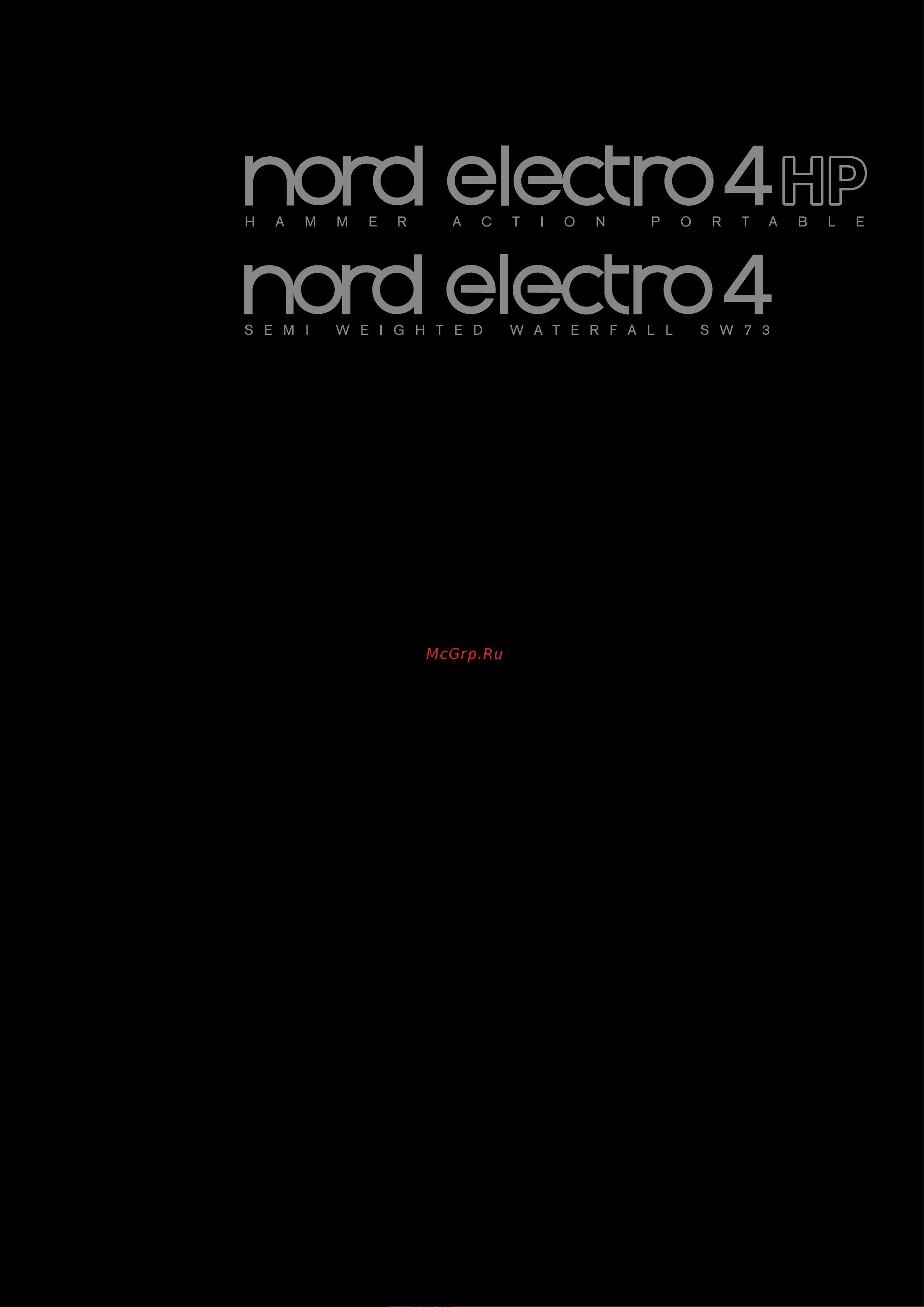 CLAVIA DMI AB CLAVIA NORD Electro 4 SW73 Руководство по эксплуатации онлайн
