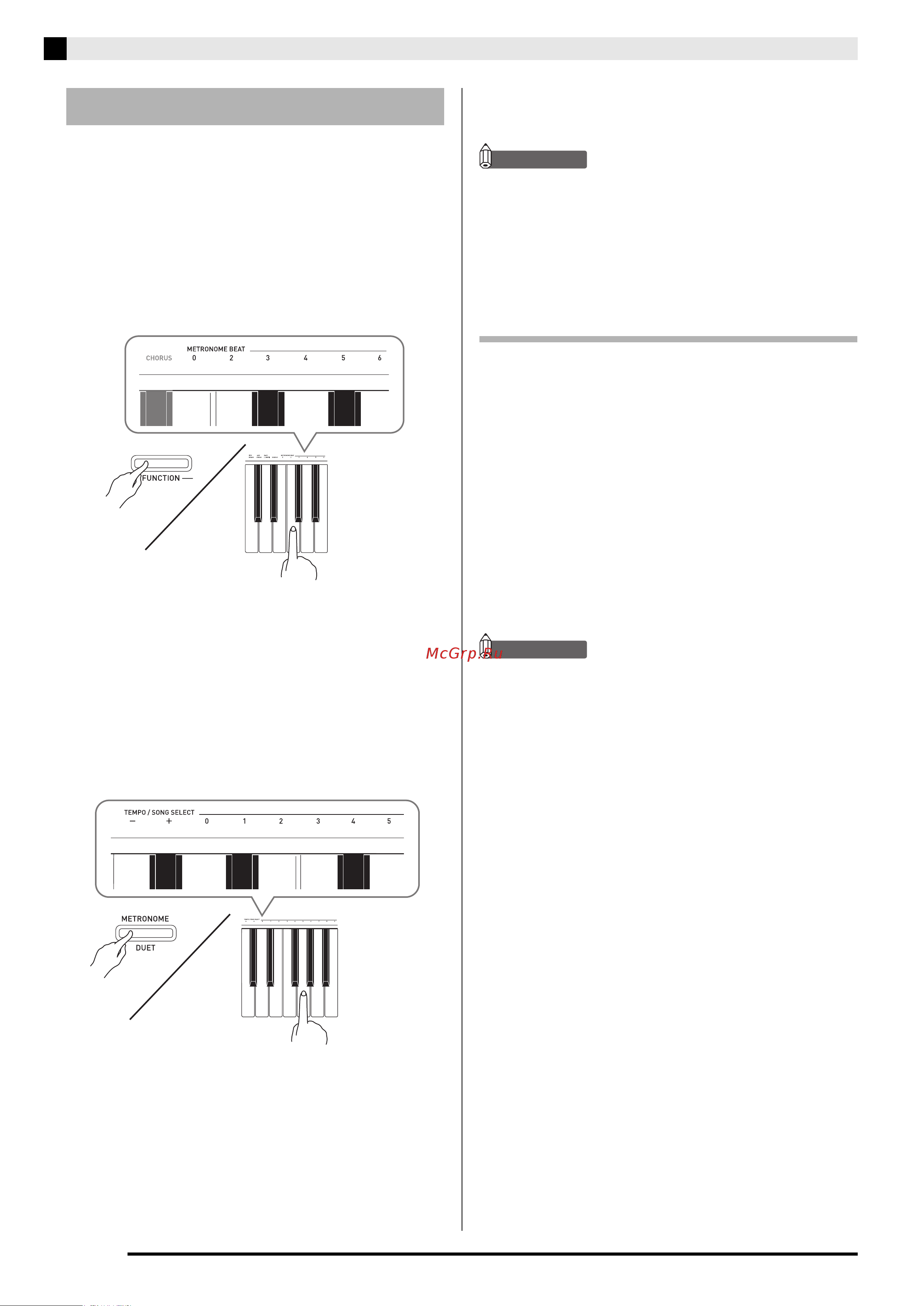 Casio PX-A100RD [14/38] Работа с метрономом