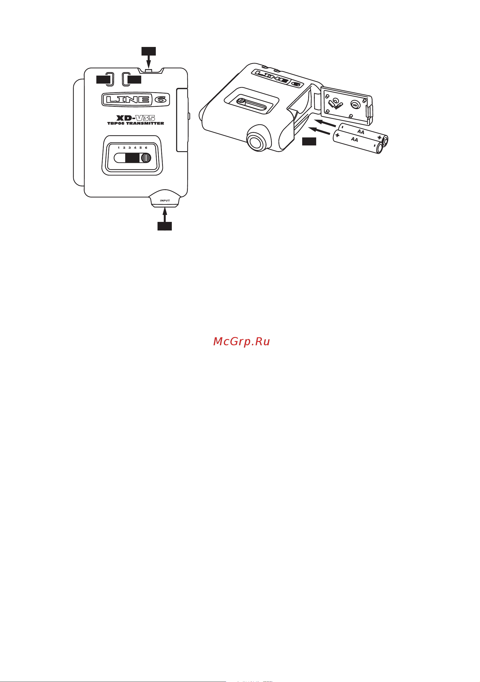 LINE 6 XD-V35L [6/12] Bodypack transmitter
