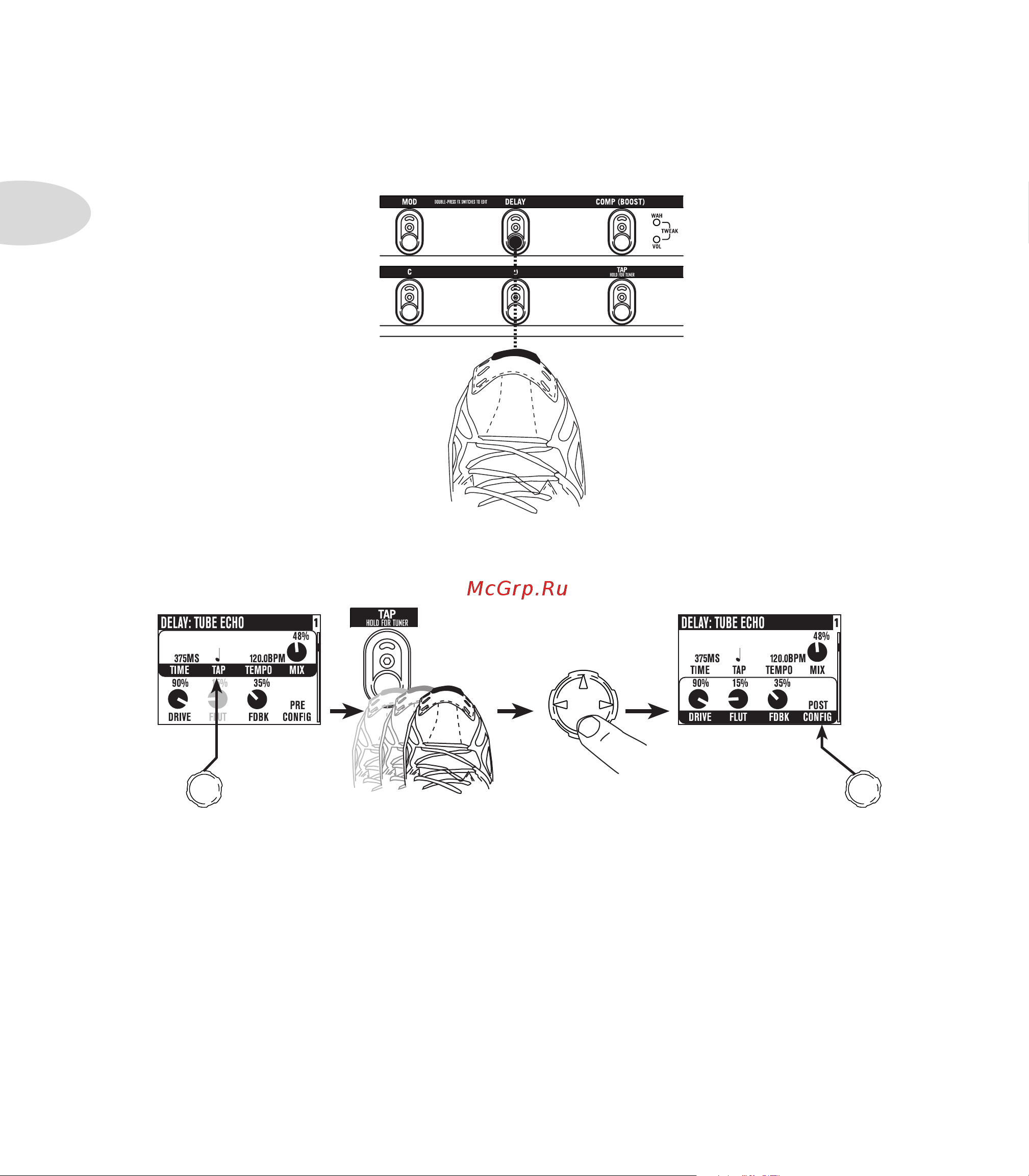 LINE 6 POD X3 [12/100] Show the delay settings