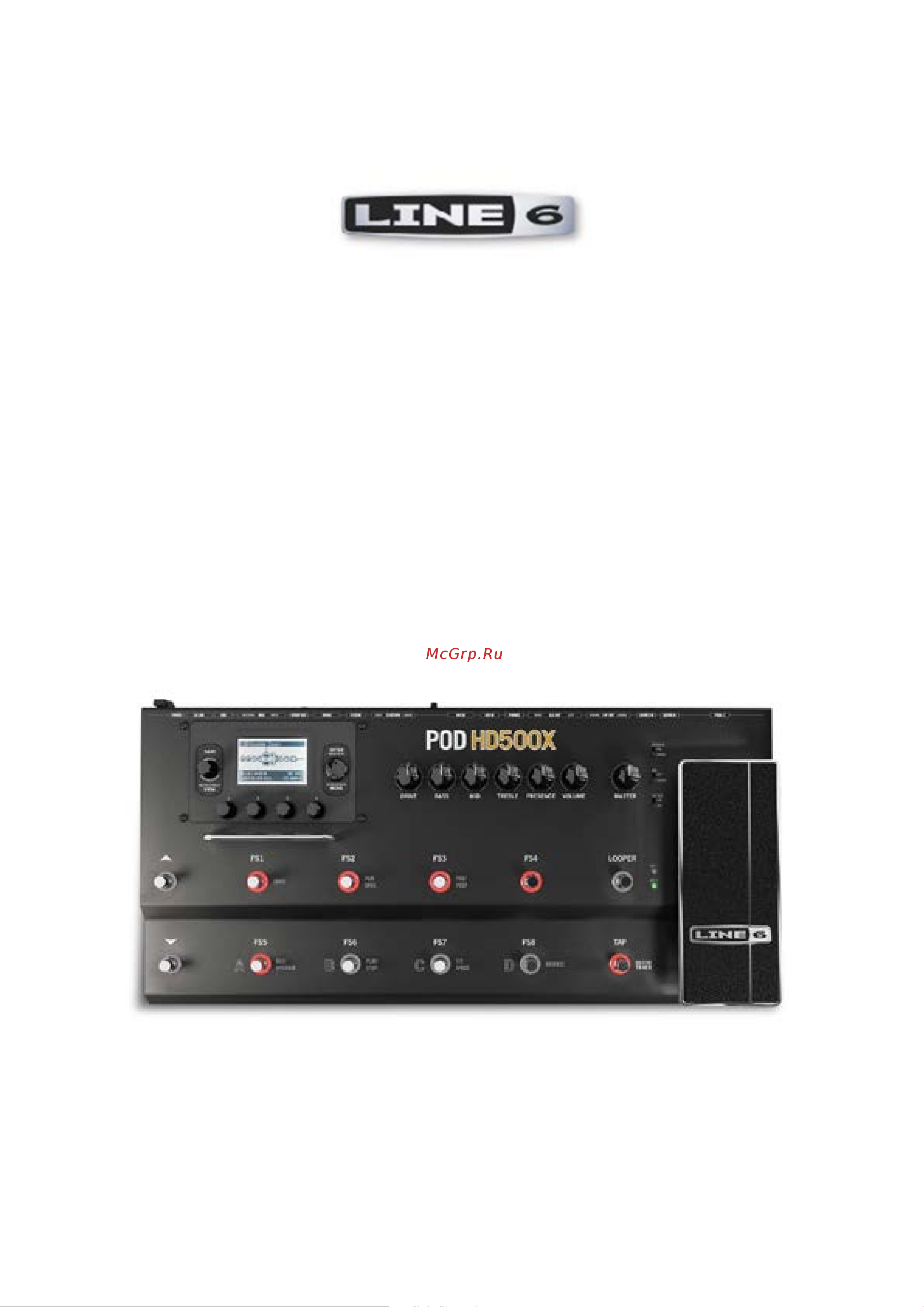 LINE 6 POD HD500X Руководство по эксплуатации онлайн