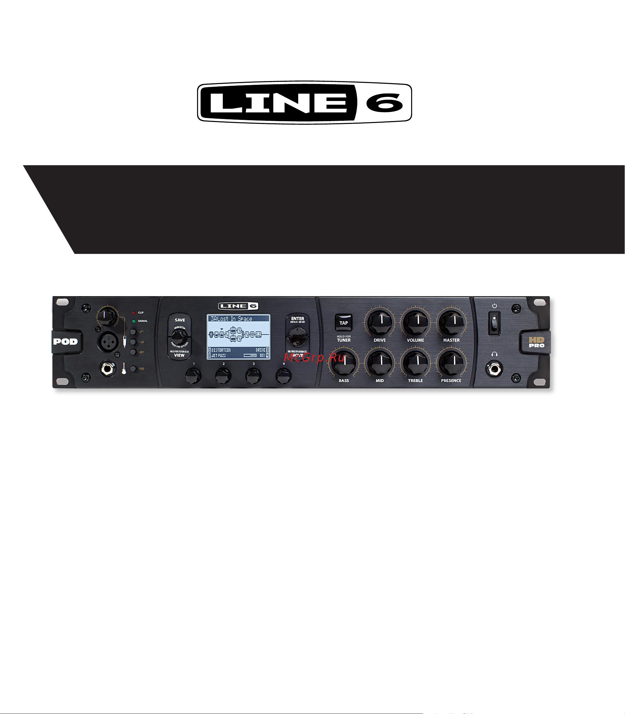 LINE 6 POD HD Pro Руководство по эксплуатации онлайн