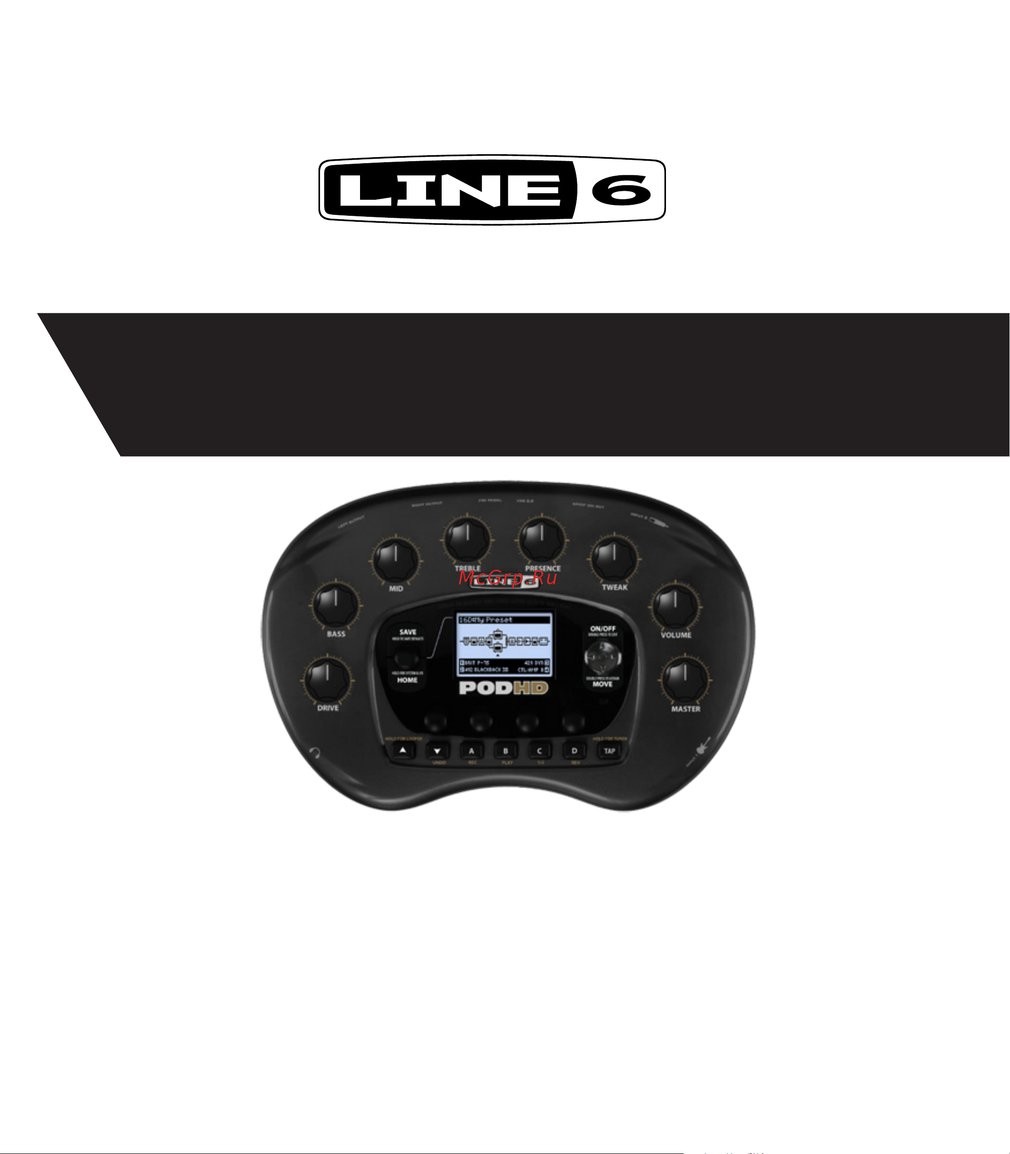 LINE 6 POD HD Desktop Руководство по эксплуатации онлайн