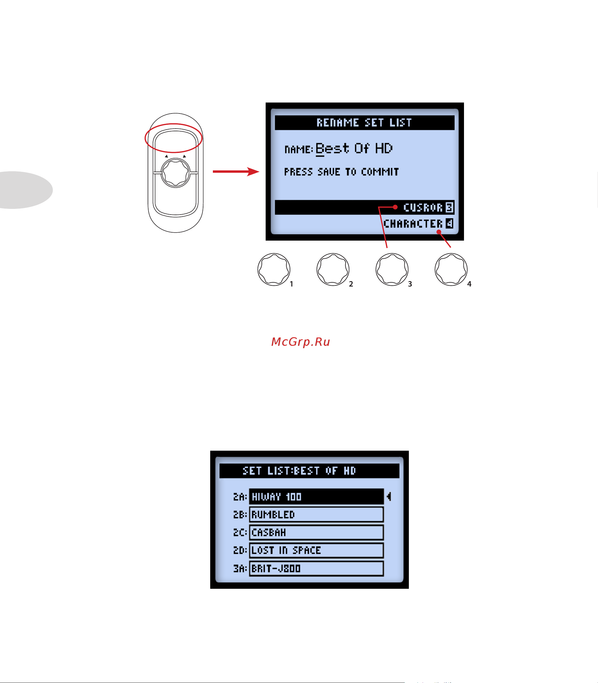 LINE 6 POD HD Desktop [30/113] Arranging presets within set lists