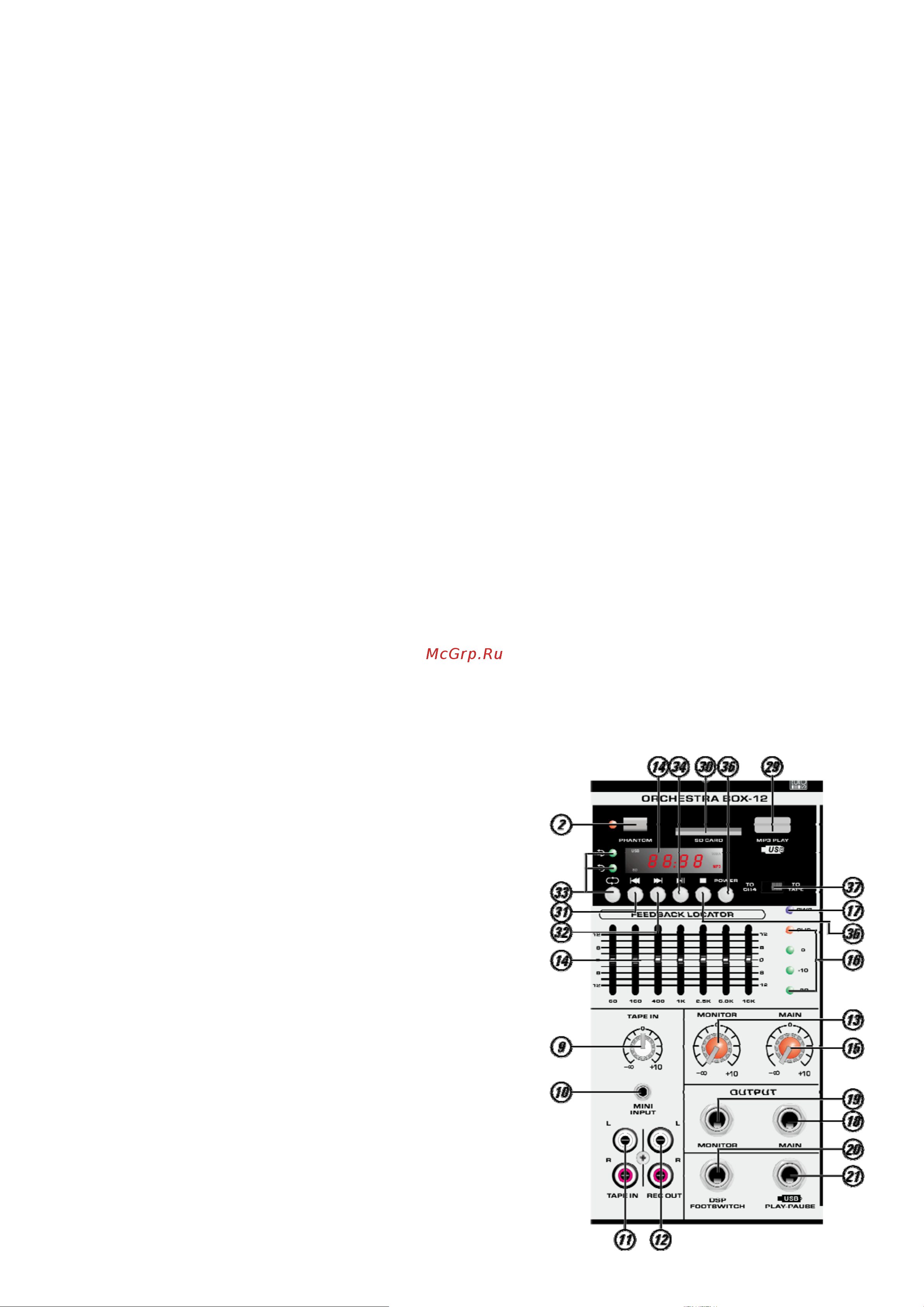 EUROSOUND ORCHESTRA BOX-12 [6/19] 5 разъем mini input