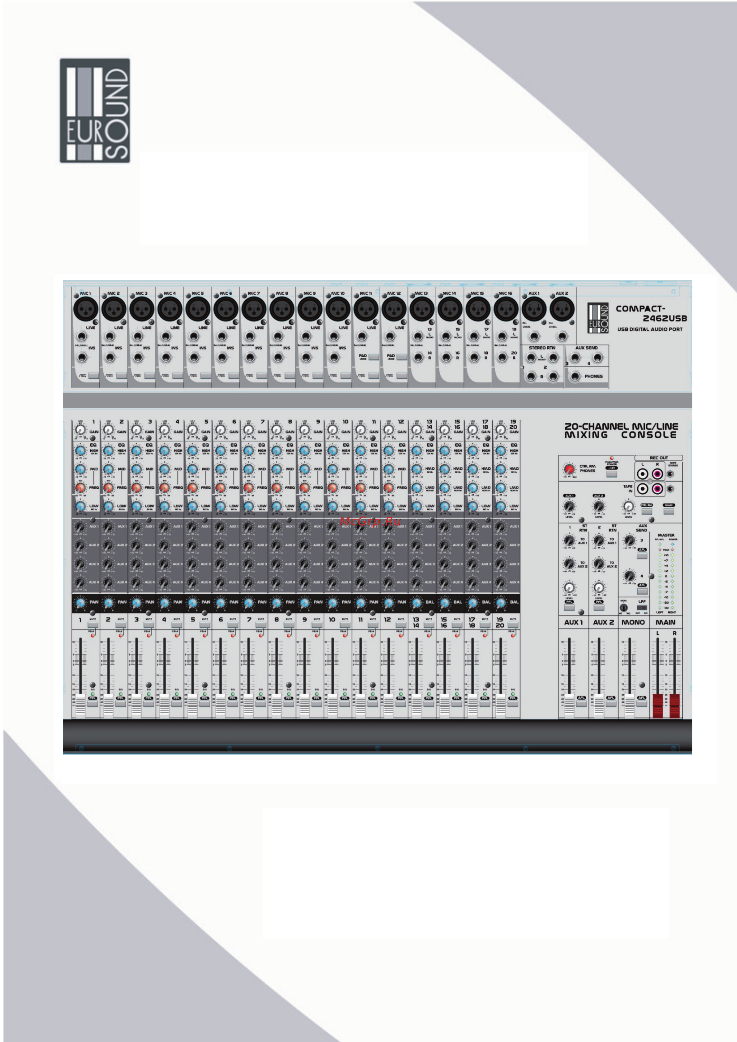 EUROSOUND Compact-2462USB Руководство по эксплуатации онлайн