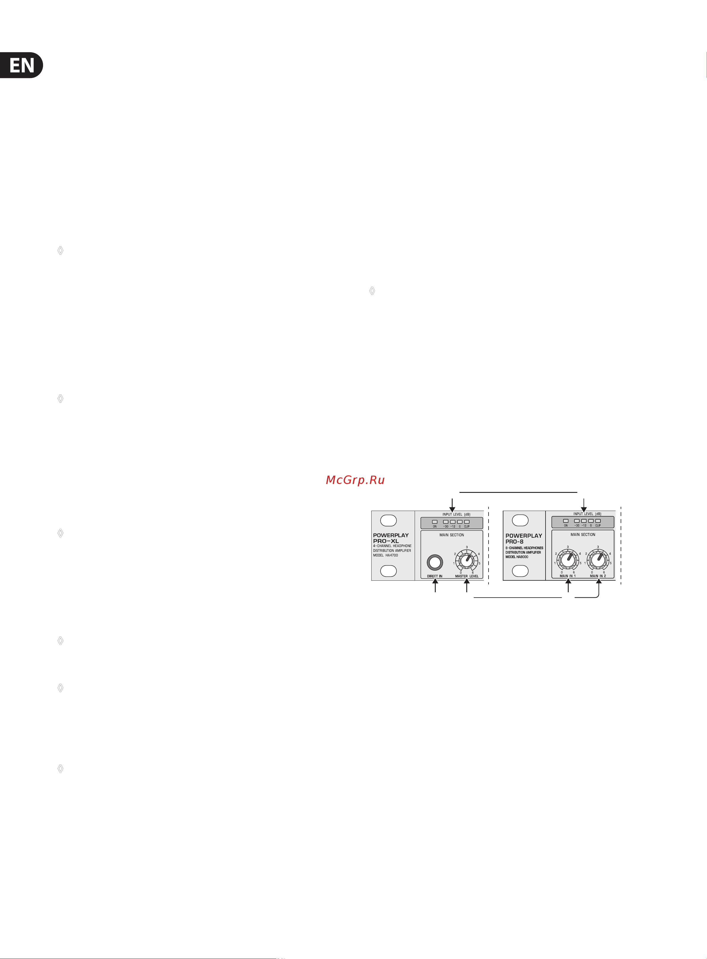 Behringer POWERPLAY PRO-8 HA8000 [4/10] Before you get started