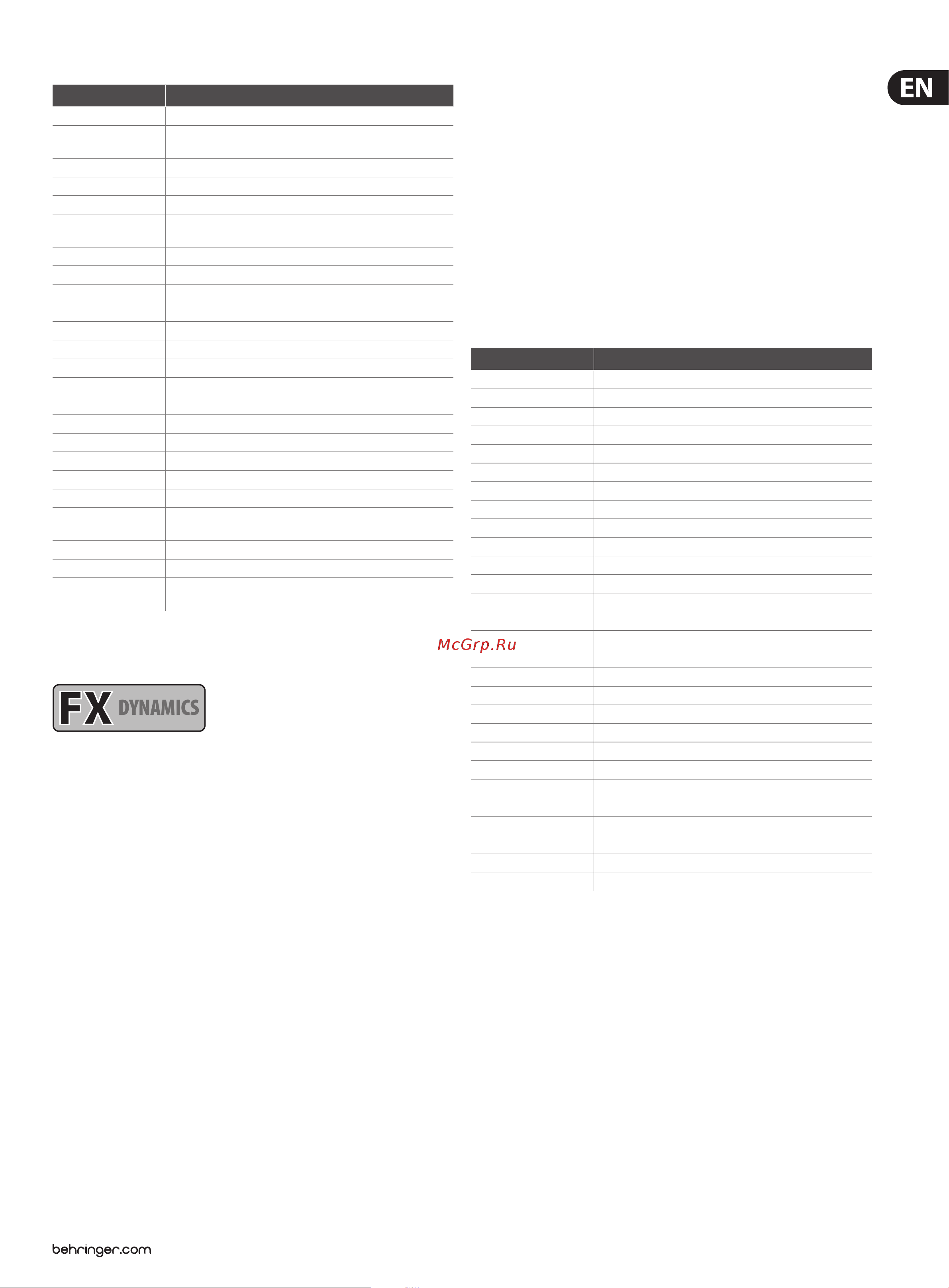 Behringer VIRTUALIZER 3D FX2000 [9/28] Dynamics dynamics
