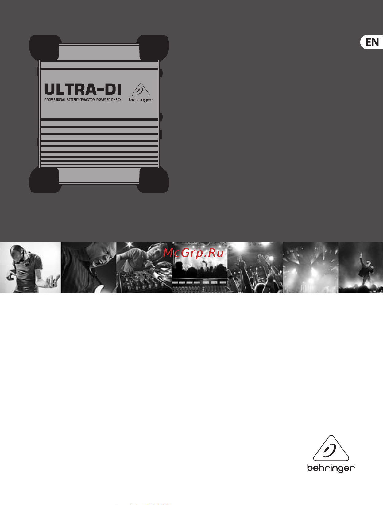 Behringer ULTRA-DI DI100 Руководство по эксплуатации онлайн