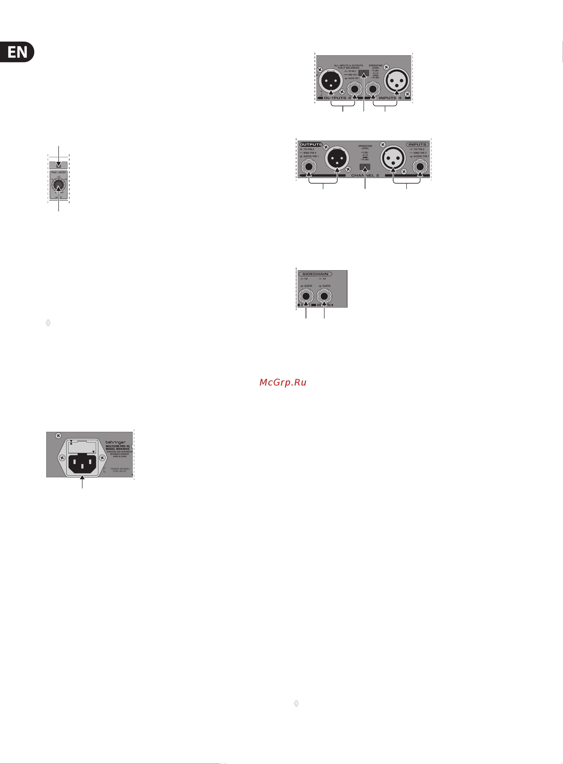 Behringer AUTOCOM PRO-XL MDX1600 [8/13] The peak limiter section
