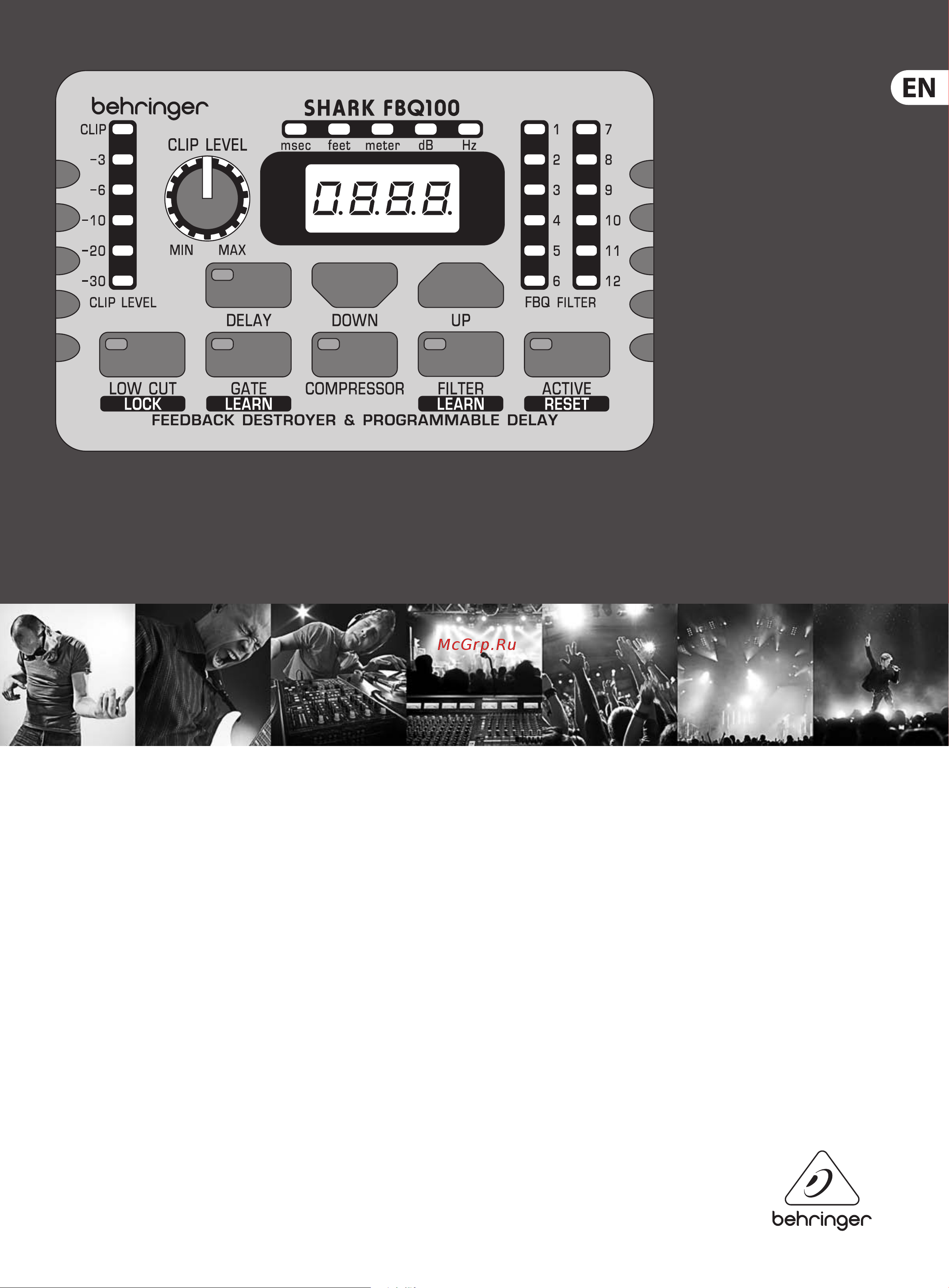 Behringer SHARK FBQ100 Руководство по эксплуатации онлайн