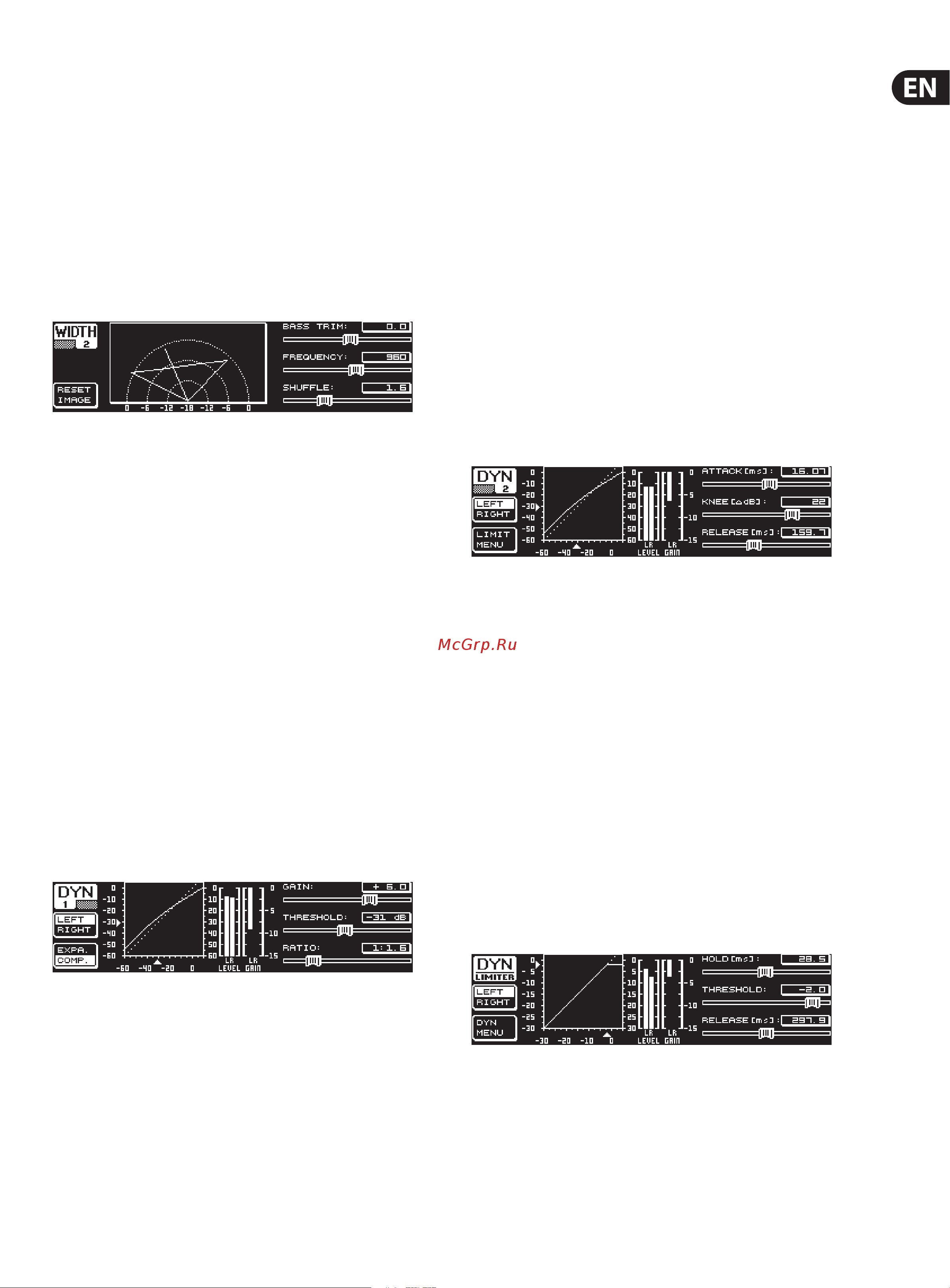 Behringer ULTRACURVE PRO DEQ2496 [9/22] Dyn menu