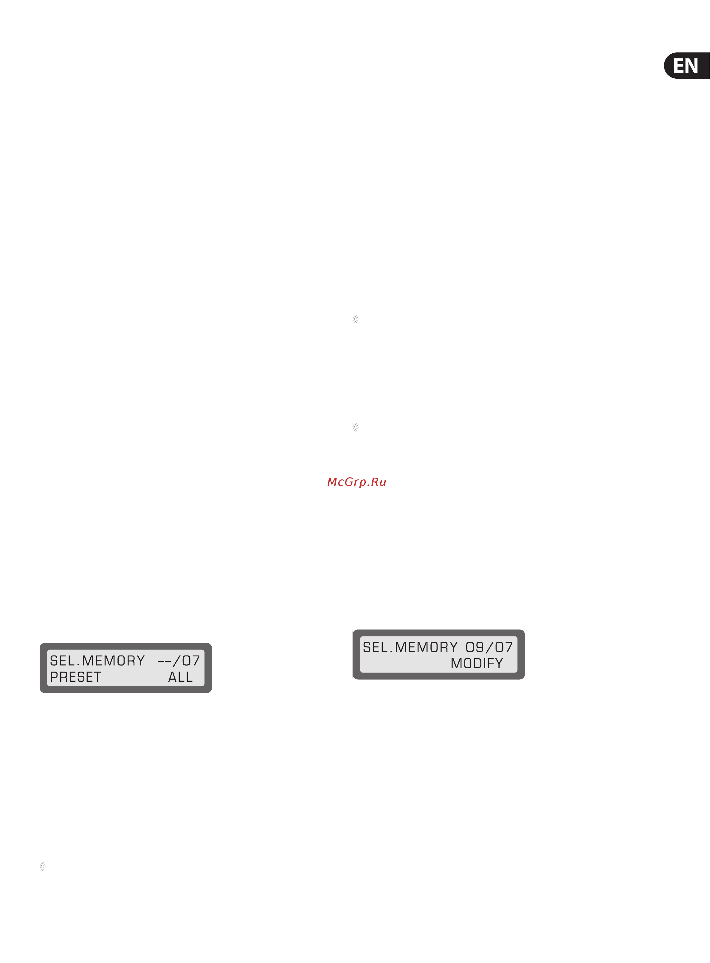 Behringer EUROLIGHT LC2412 [11/25] The b memory section