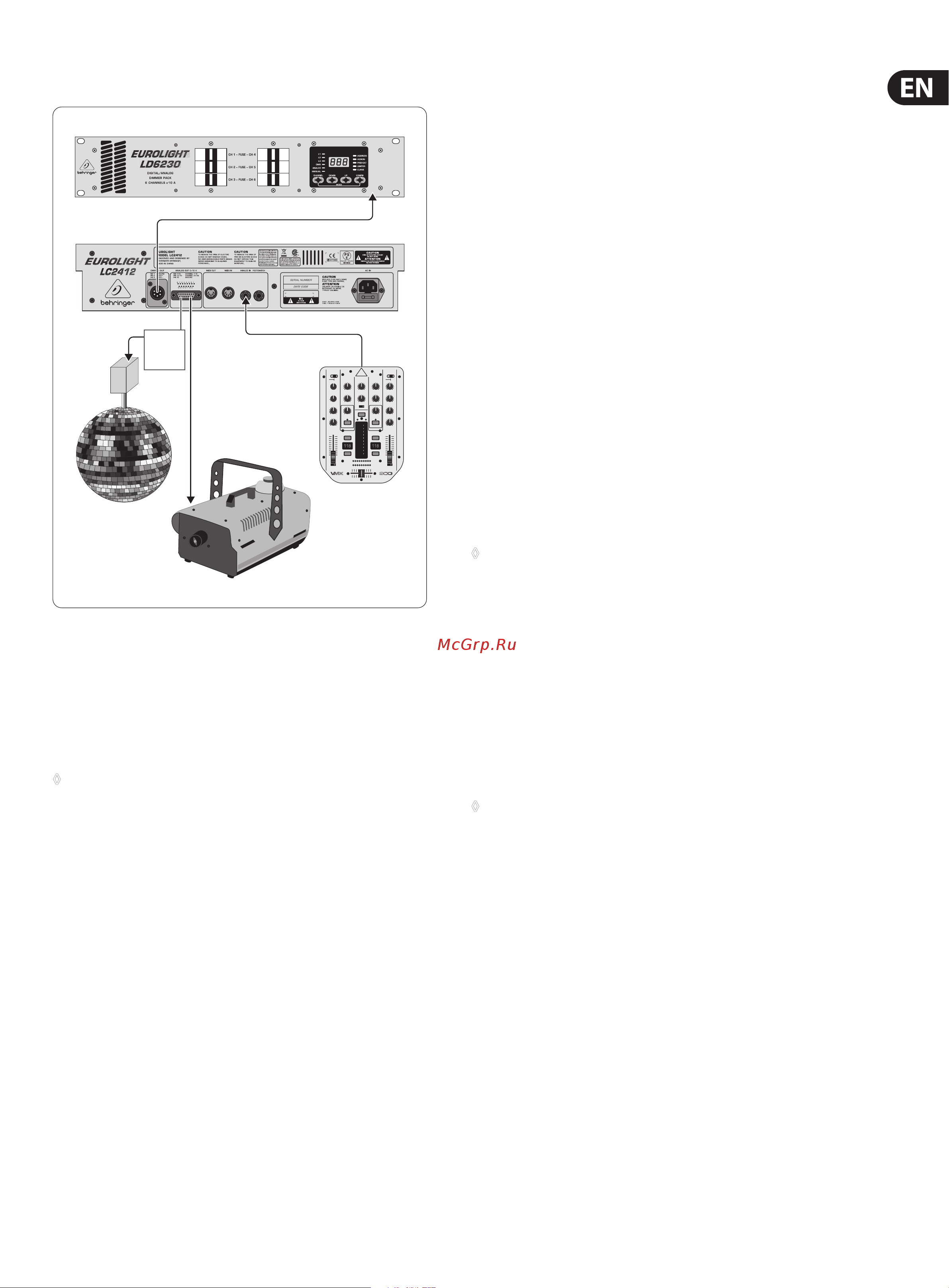 Behringer EUROLIGHT LC2412 [19/25] Dimmer control