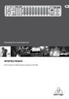 Behringer MINIFBQ FBQ800 Руководство по эксплуатации