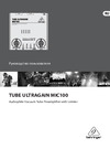 Behringer TUBE ULTRAGAIN MIC100 Руководство по эксплуатации