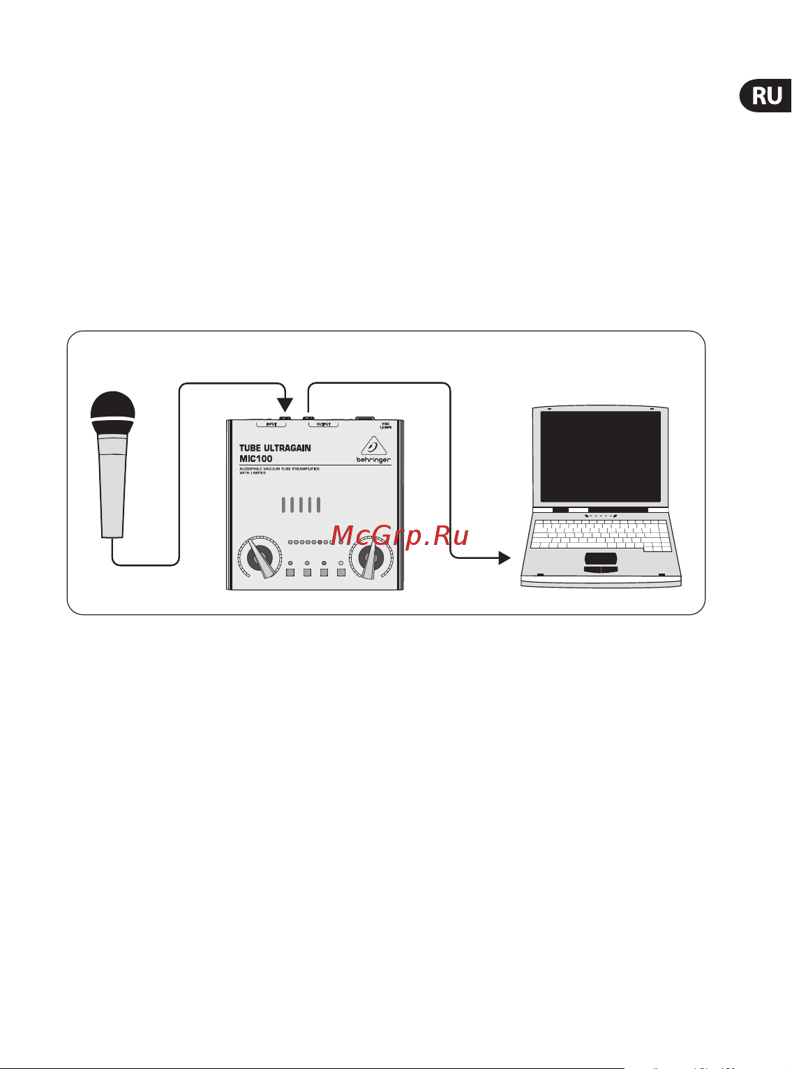 Behringer TUBE ULTRAGAIN MIC100 [13/20] Direct to disk приложения для студийной или домашней записи