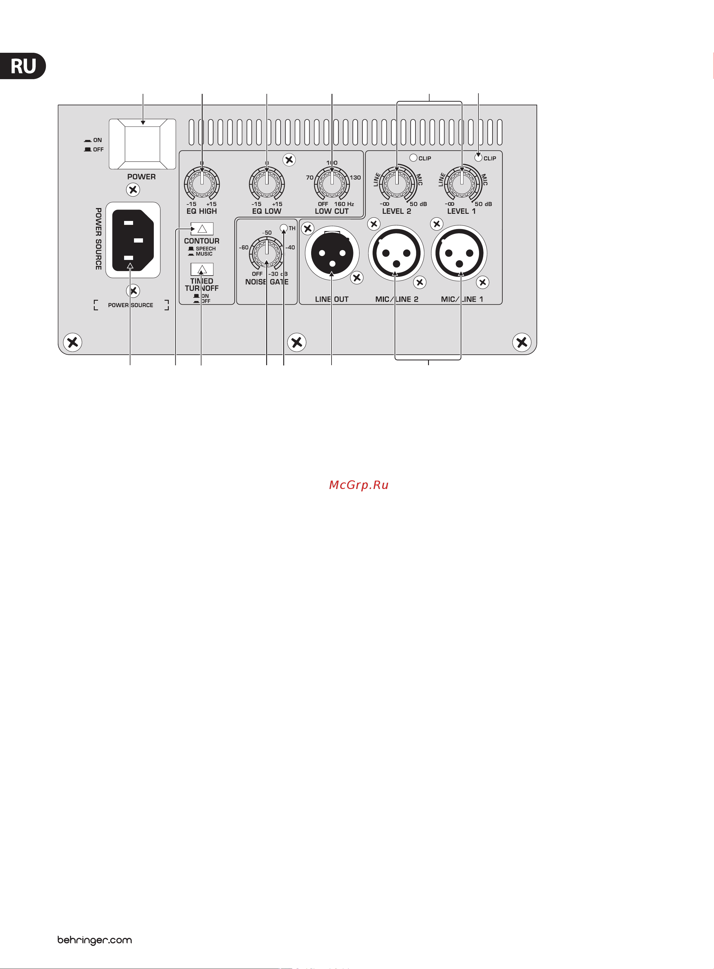 Behringer EUROLIVE B1520DSP [6/11] 10 11 12 13 6 5