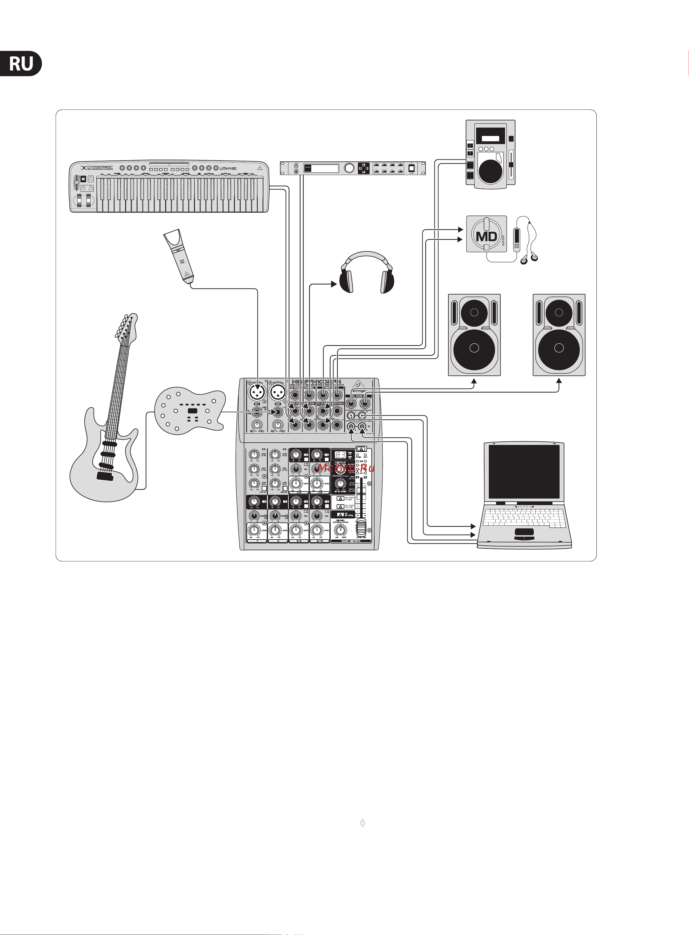 Behringer XENYX 1202FX [10/15] Варианты применения