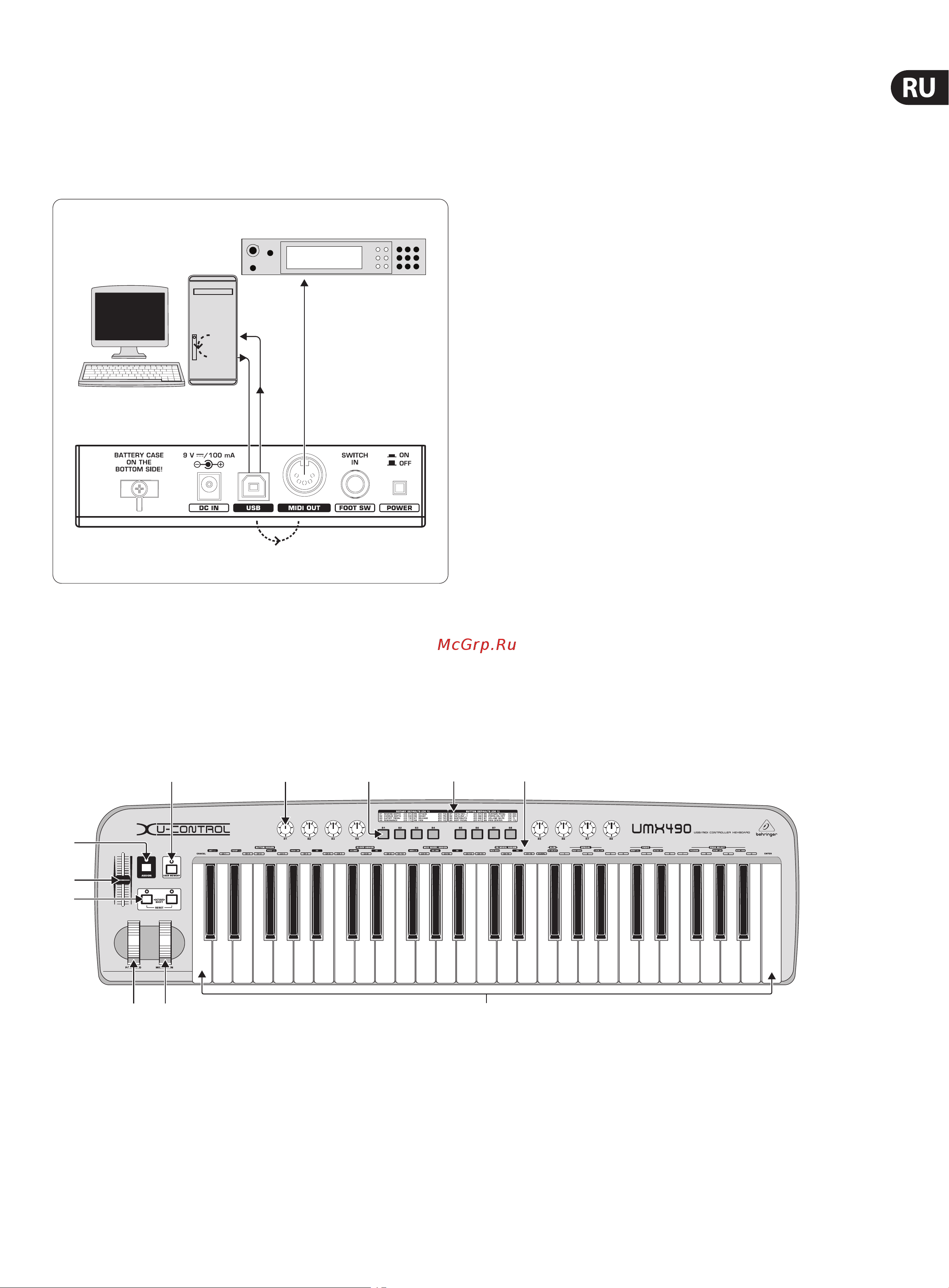 Behringer U-CONTROL UMX610 [5/11] Режим usb и отдельное применение