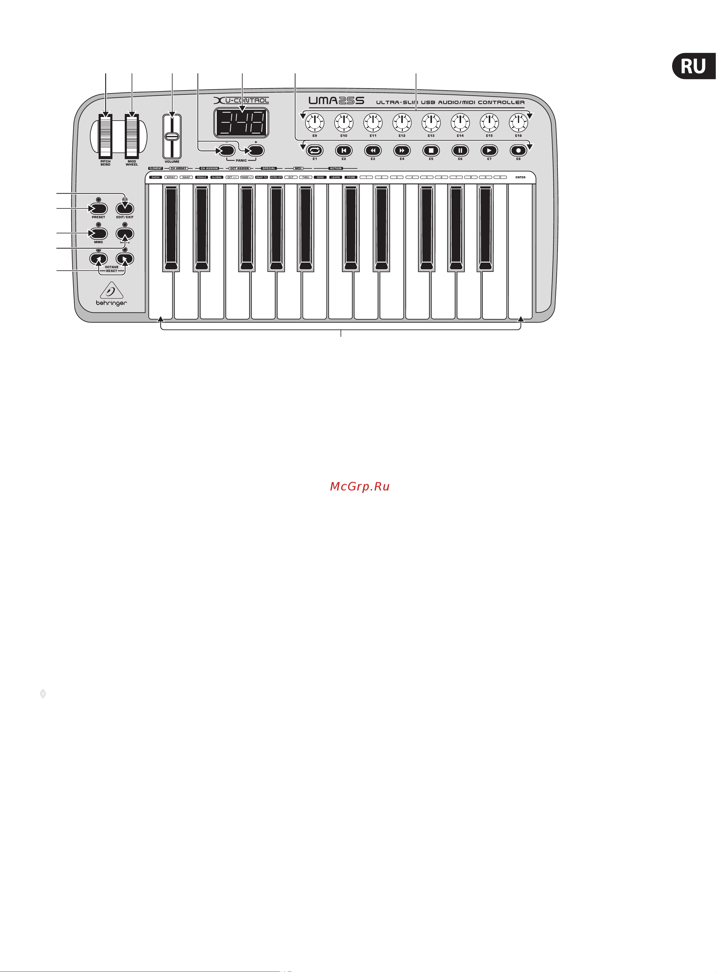 Behringer U-CONTROL UMA25S [7/21] Инсталляция программного обеспечения