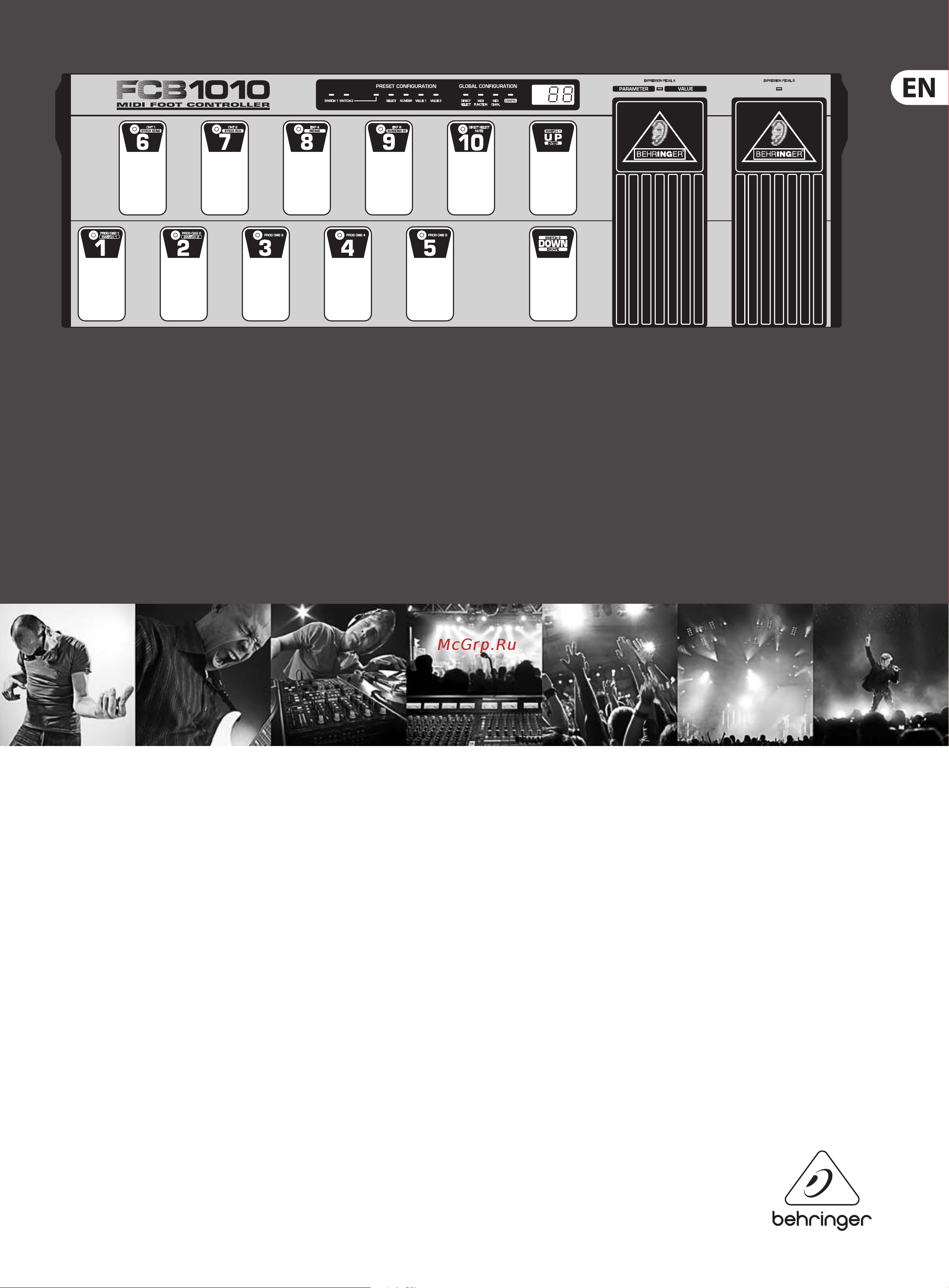 Behringer FCB1010 Руководство по эксплуатации онлайн