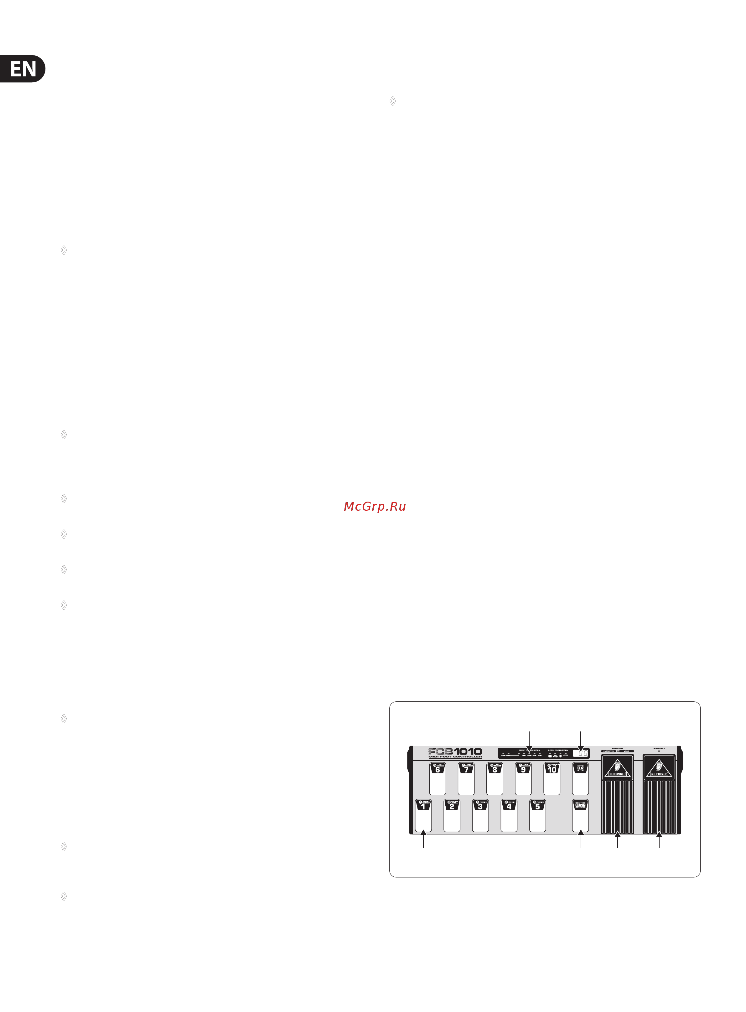 Behringer FCB1010 [4/16] Introduction