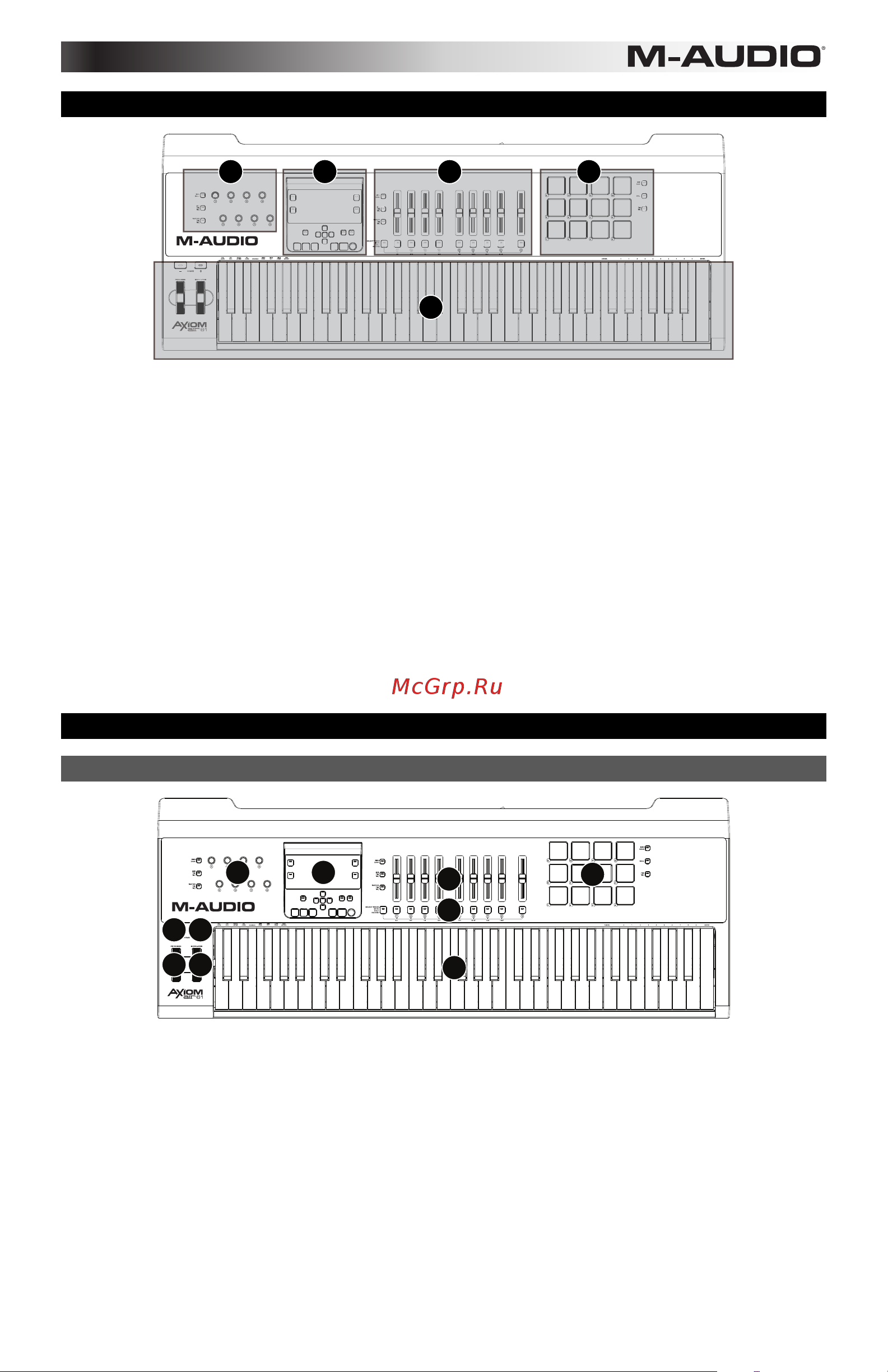M-Audio Axiom AIR 61 [15/60] Panel superior