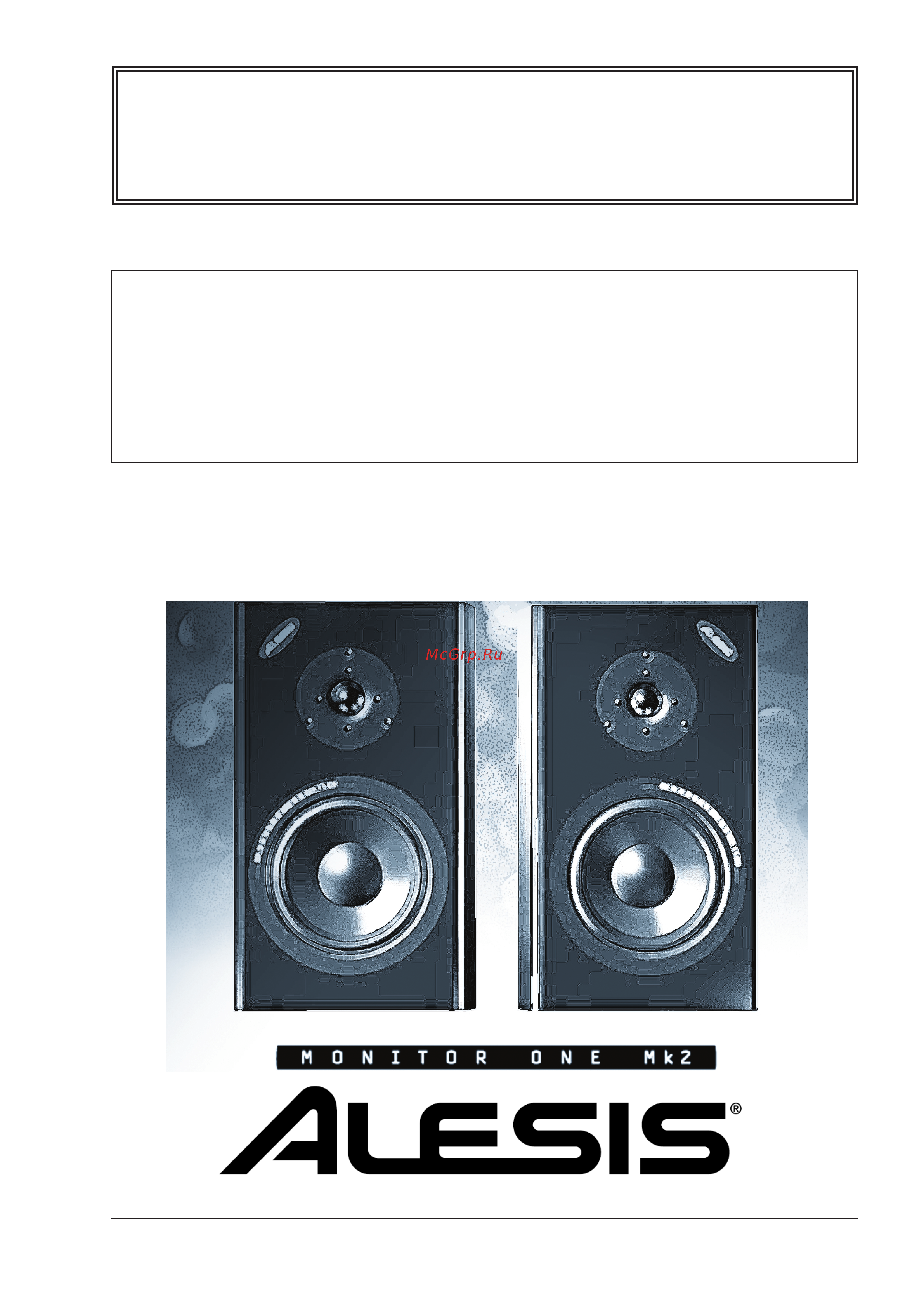 Alesis MONITOR ONE MKII Руководство по эксплуатации онлайн