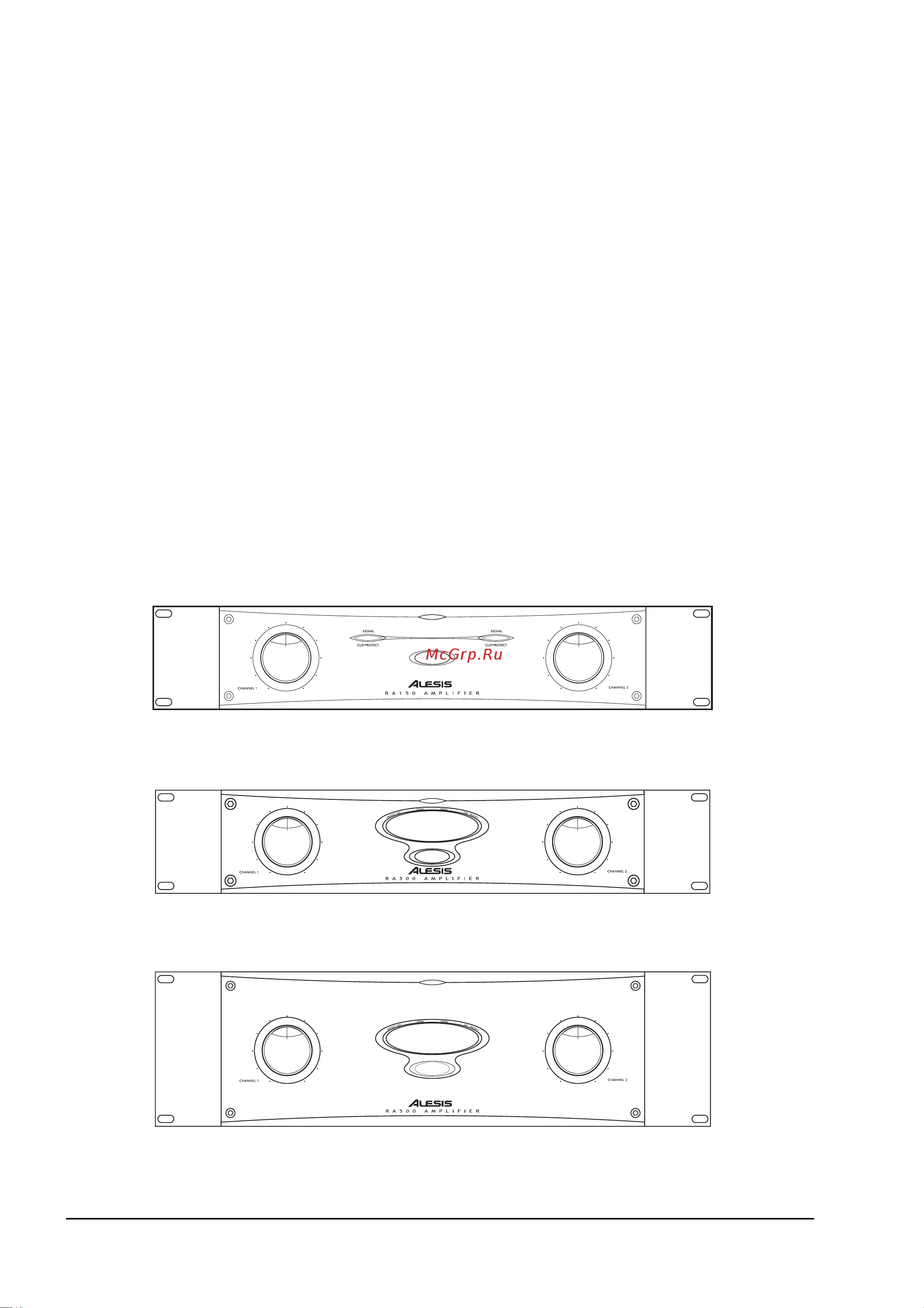 Alesis RA300 [12/19] Фронтальная сторона