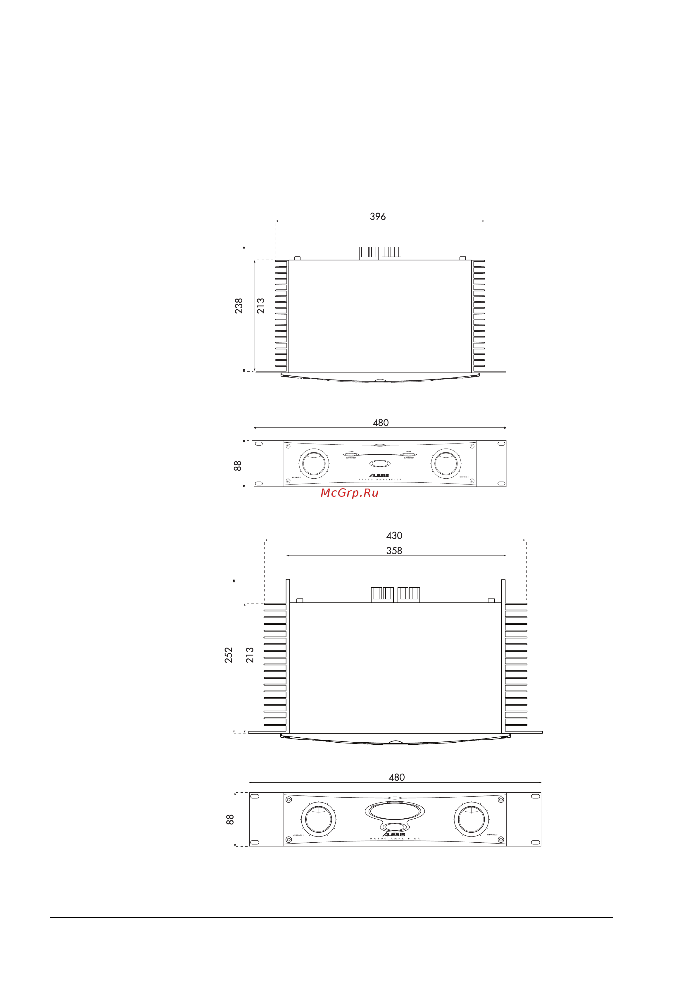 Alesis RA300 [18/19] Alesis ra150 300 500 ðóêîâîäñòâî ïîëüçîâàòåëÿ