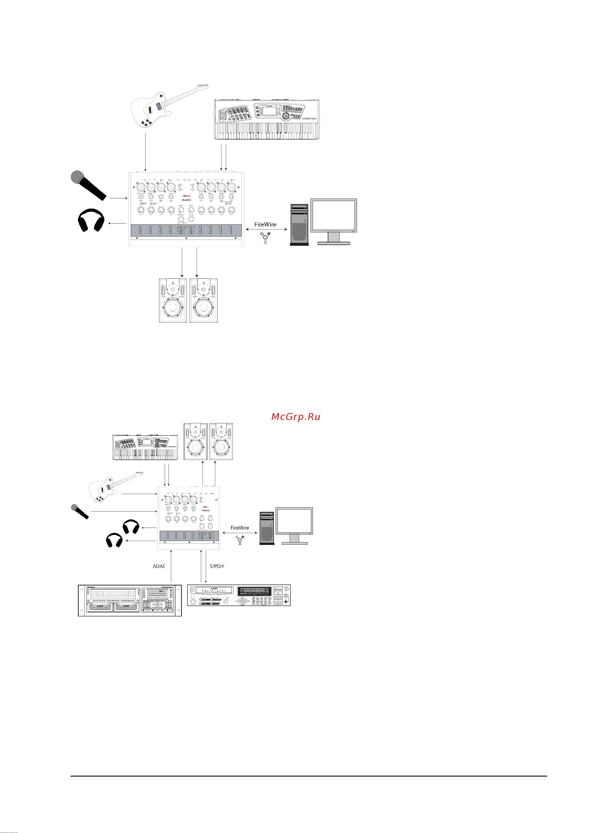 Alesis IOI26 FireWire [21/33] Использование разрывов