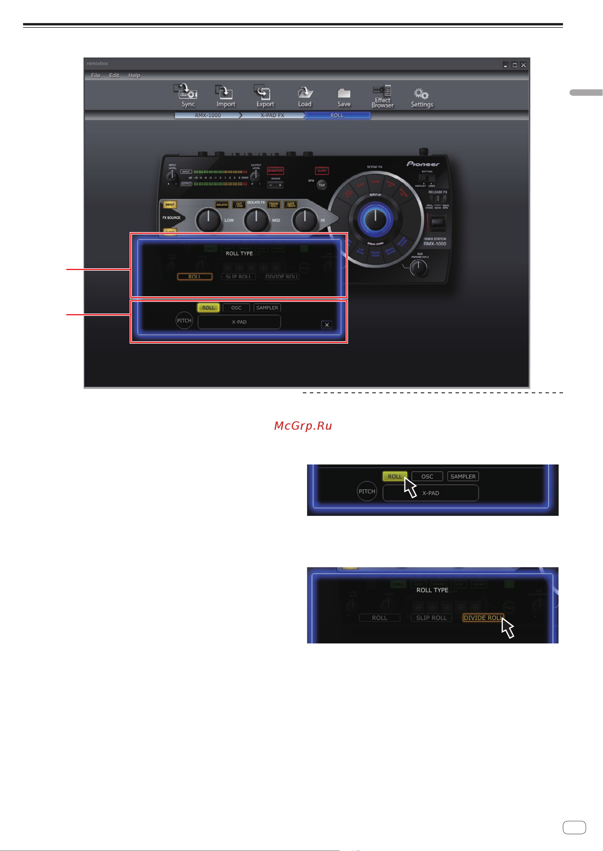 Pioneer RMX-1000 [9/16] Раздел x pad fx
