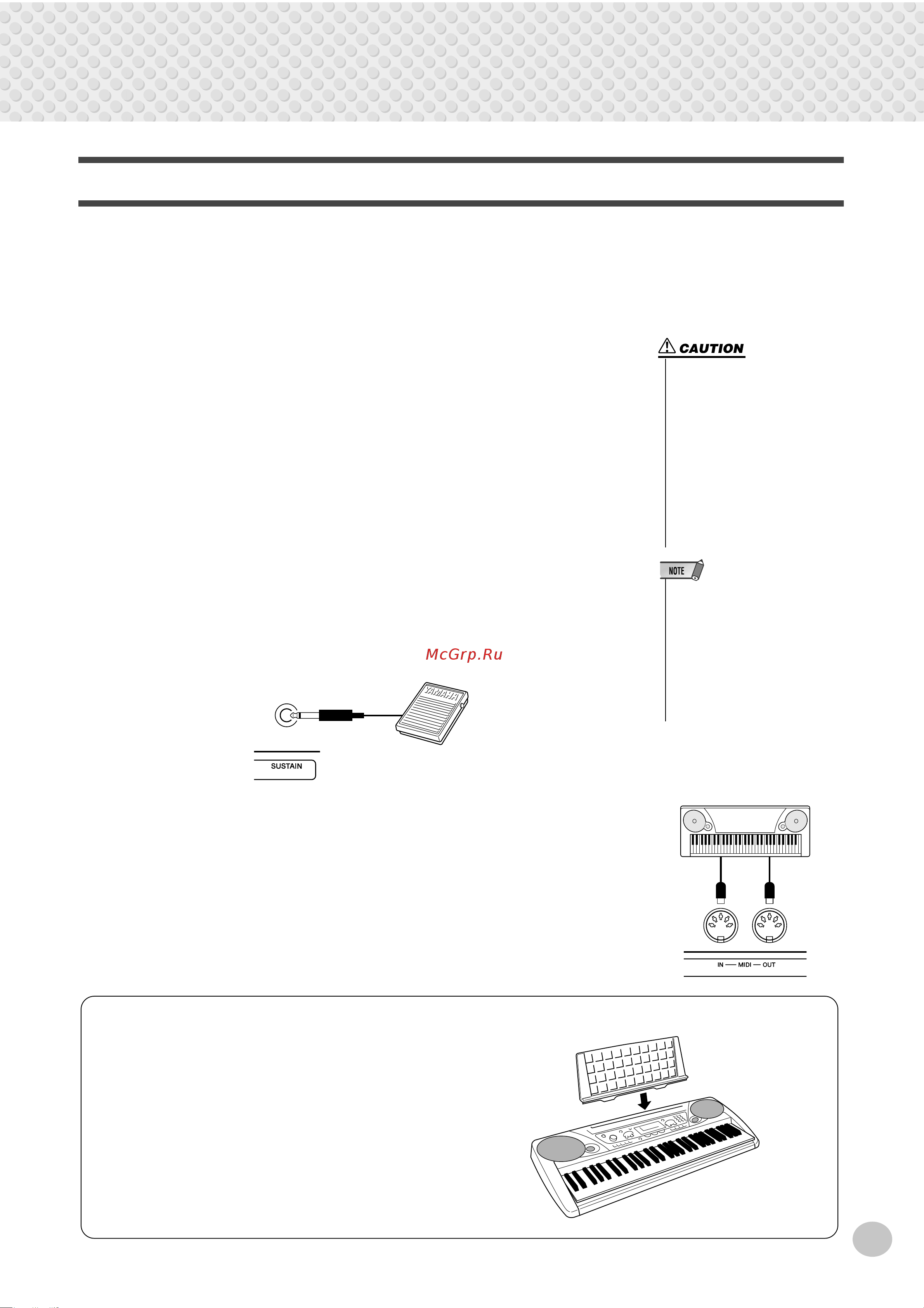 Yamaha PSR-260 [9/64] Accessory jacks