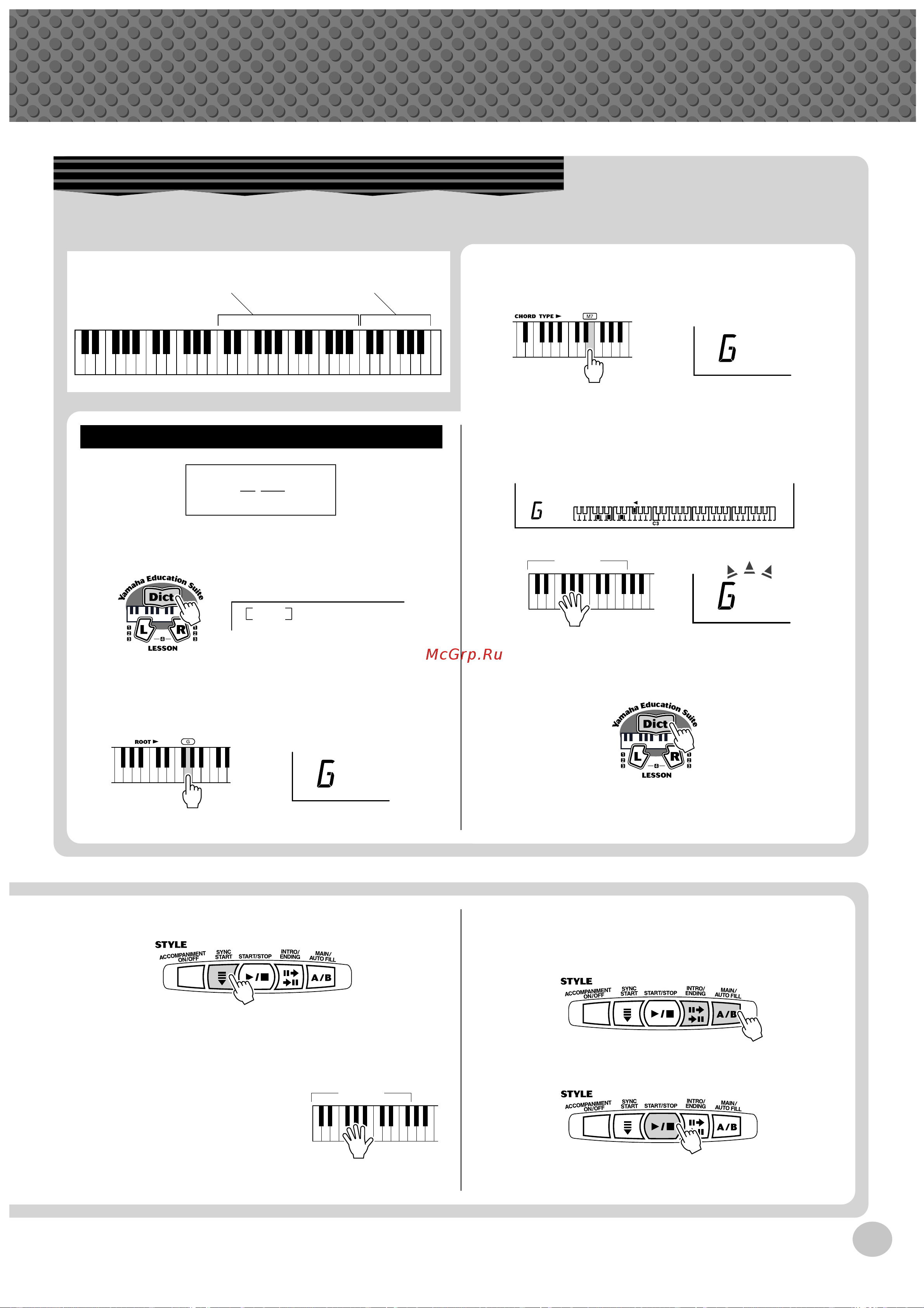 Yamaha PSR-262 [15/64] Looking up chords in the dictionary