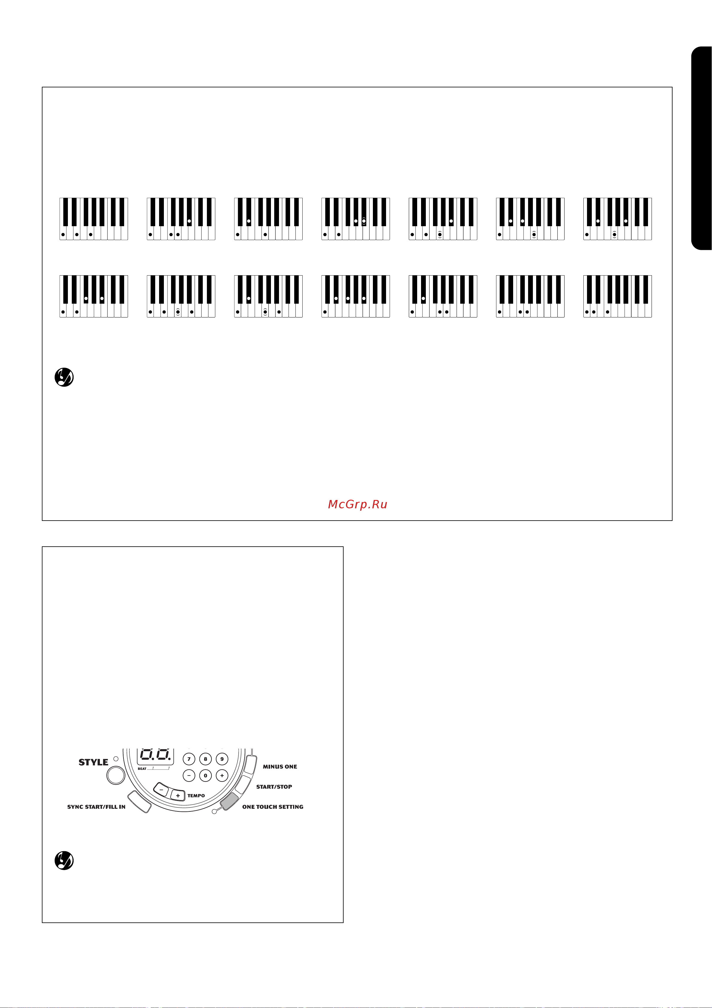 Yamaha PSR-125 [11/30] Fingered chords