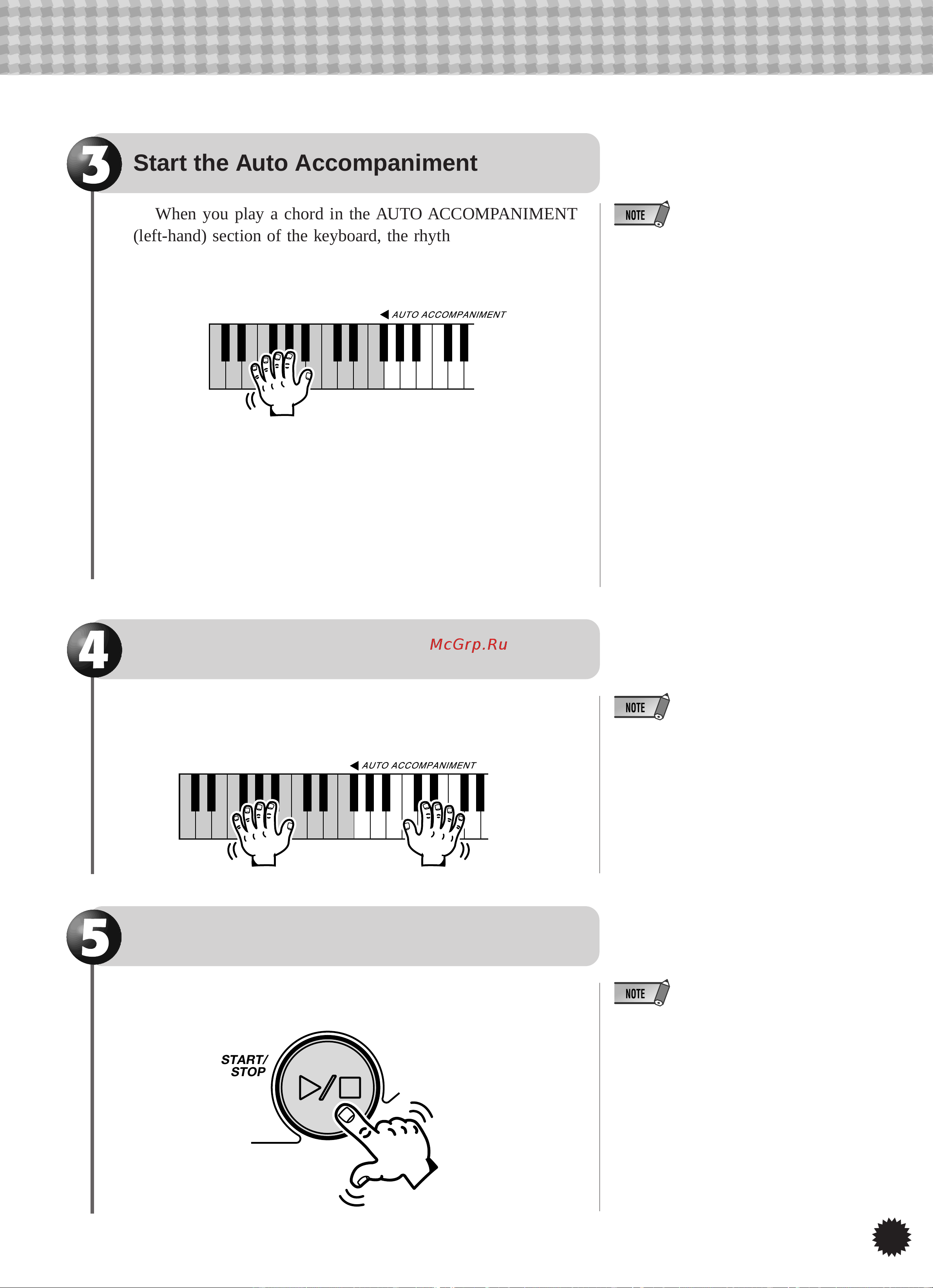 Yamaha PSR-130 [15/34] Play a melody along with the auto accompaniment
