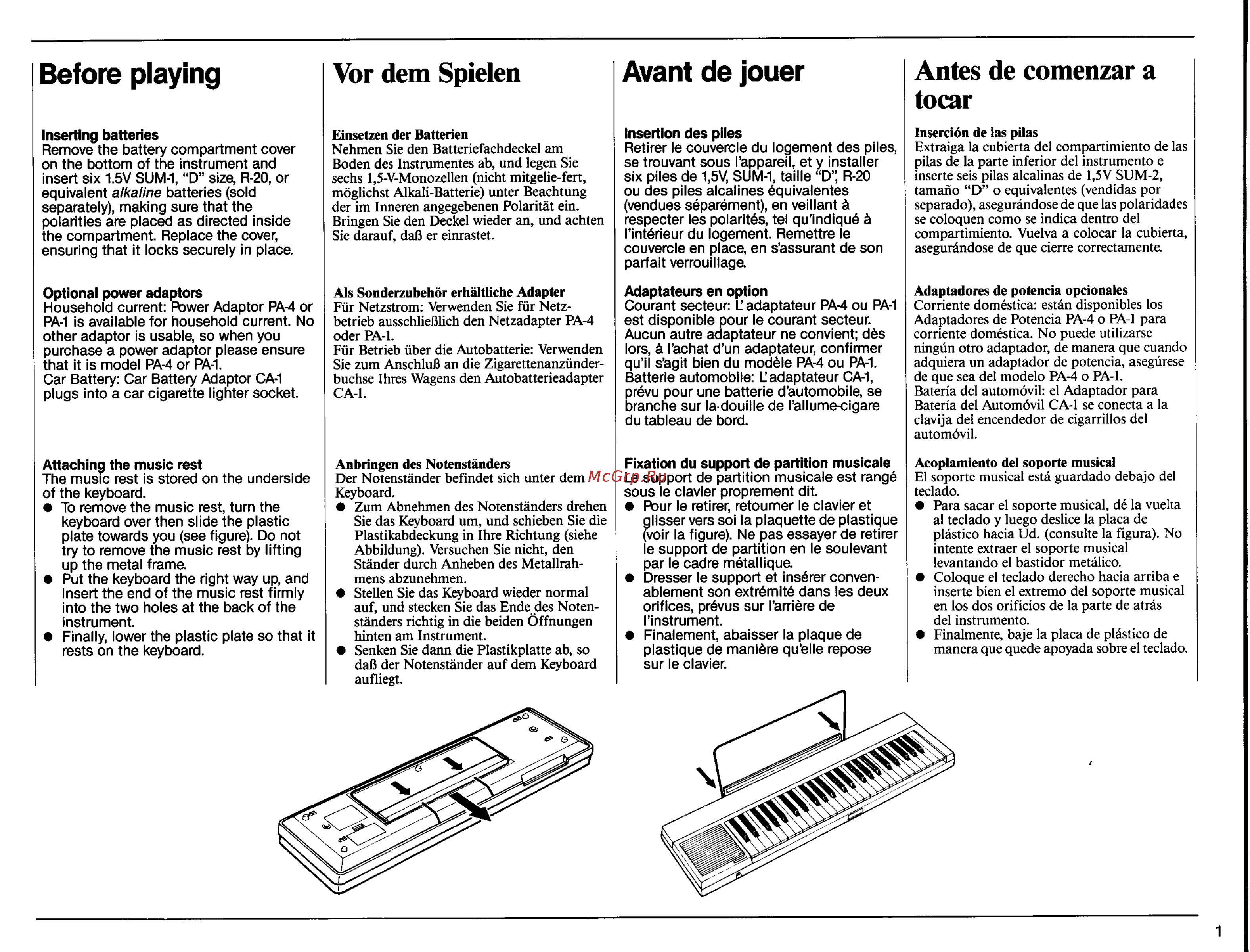 Yamaha PSR-11 Руководство по эксплуатации онлайн [3/20] 777726