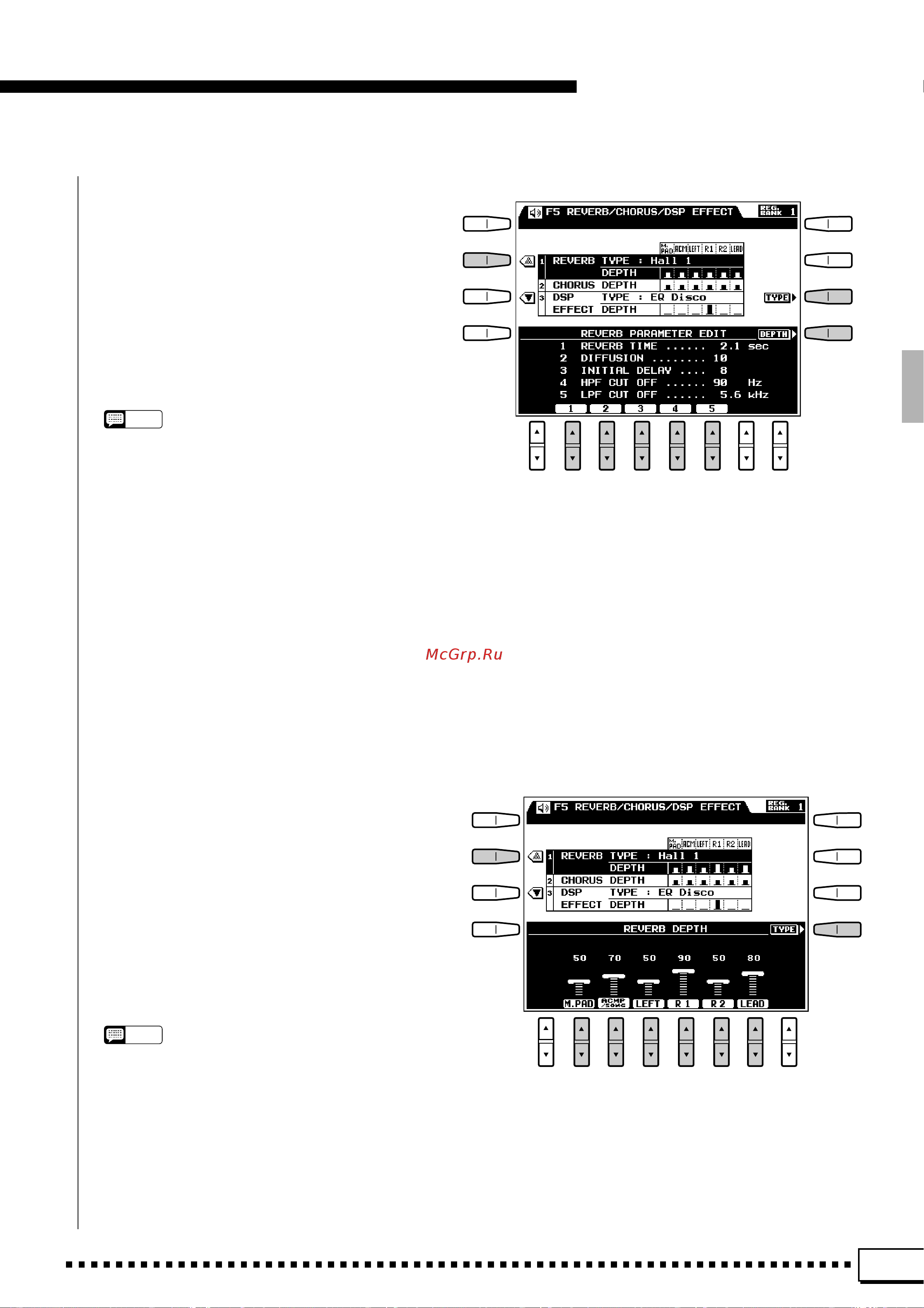 Yamaha PSR-4000 [115/165] F5 reverb chorus dsp effect